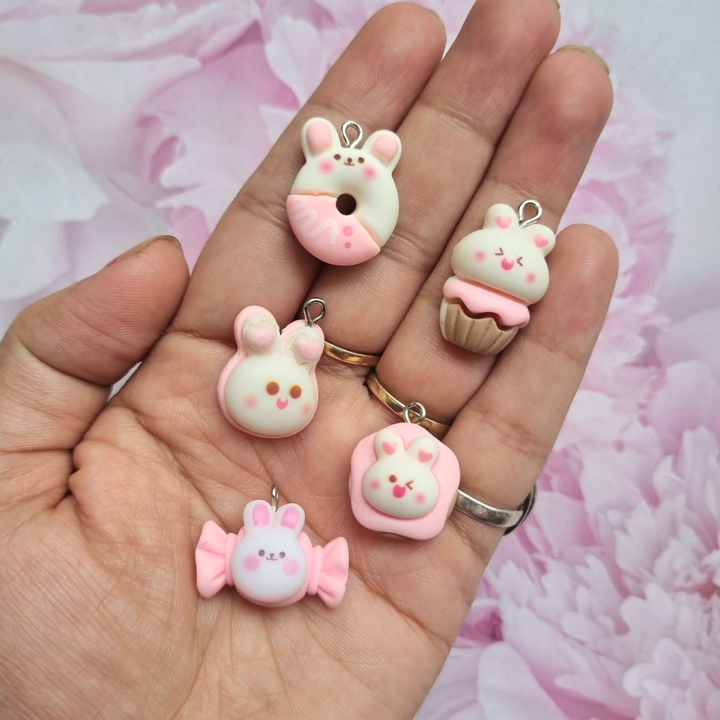 Resin Charms - Rabbit mixed Food Shape