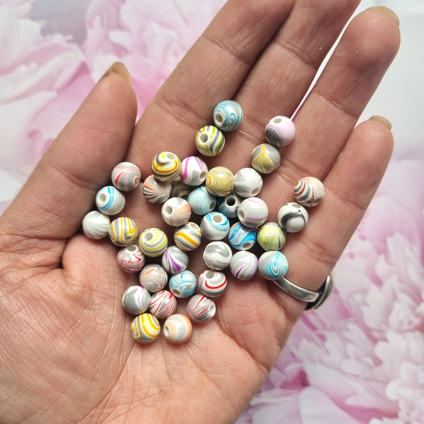 Acrylic Printed Beads