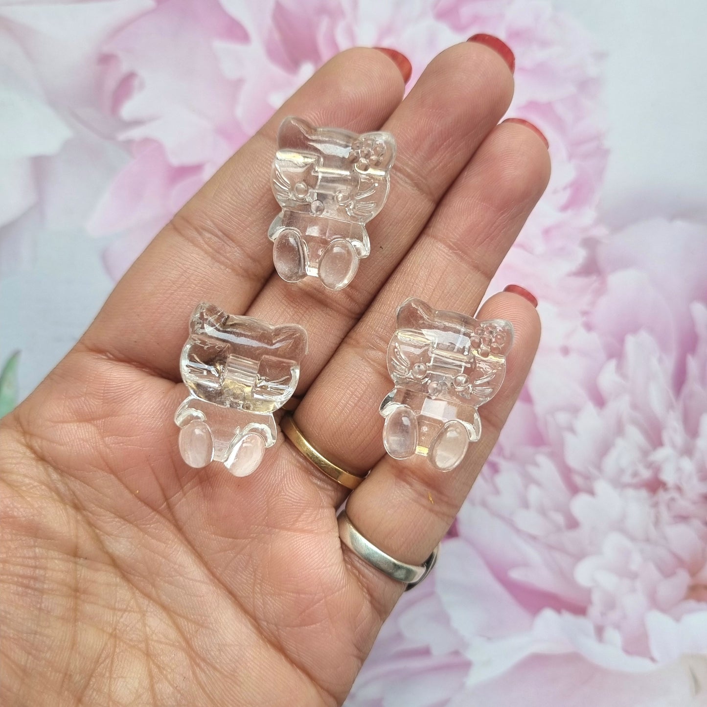 Acrylic Transparent Kitty Beads