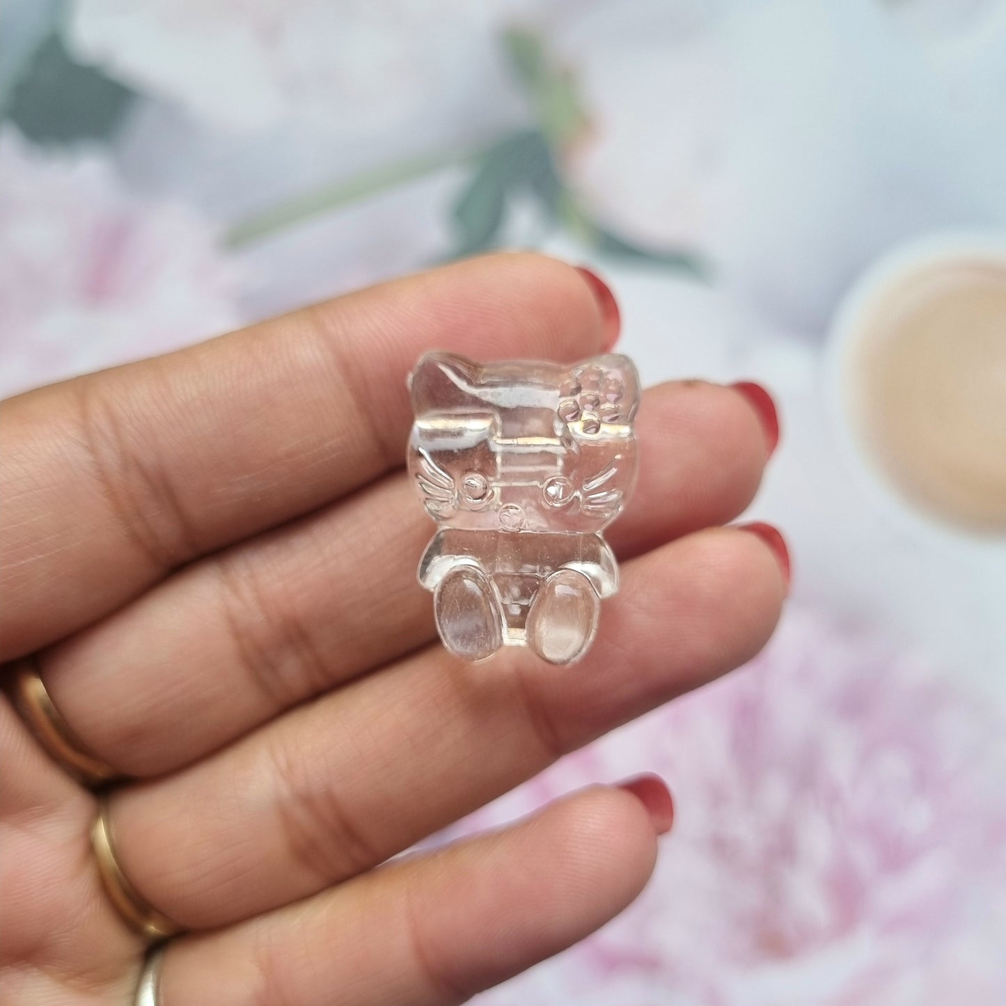 Acrylic Transparent Kitty Beads