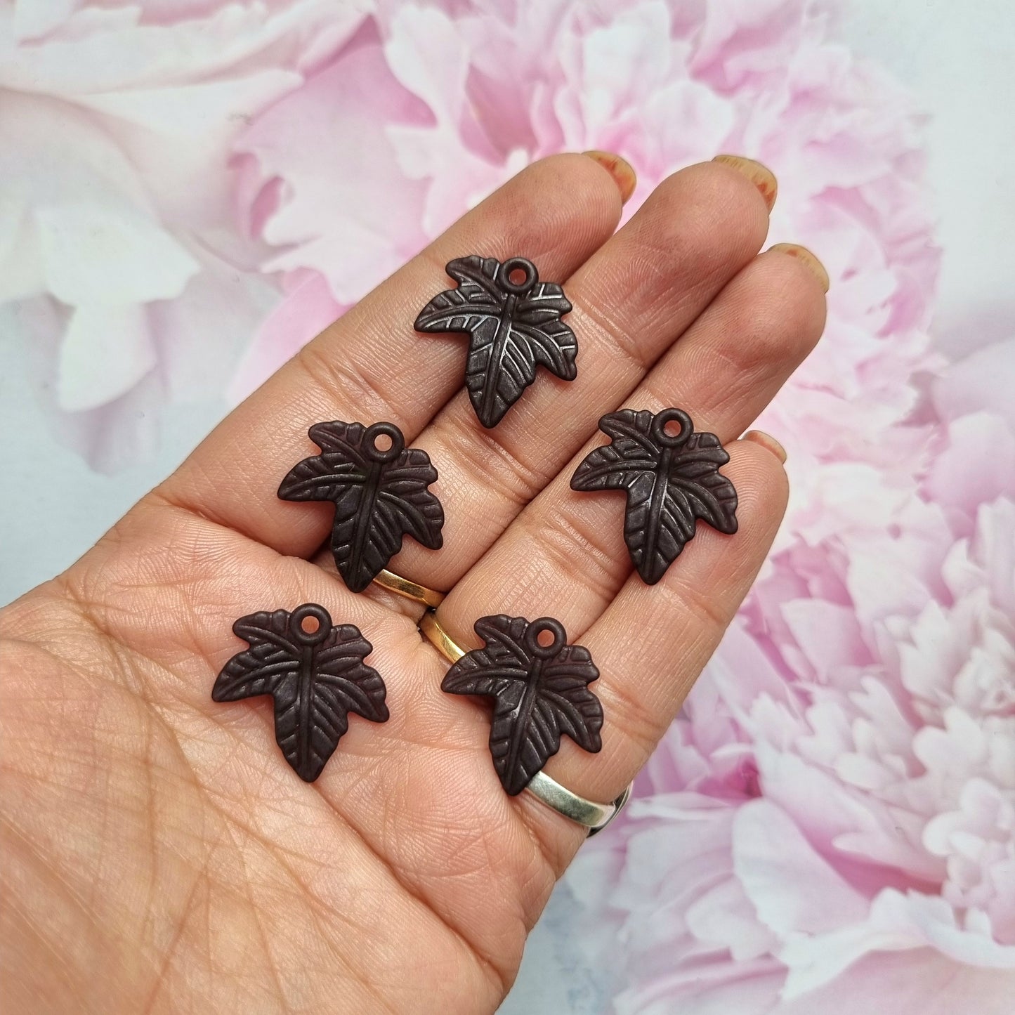 Acrylic Frosted Black Maple leaf