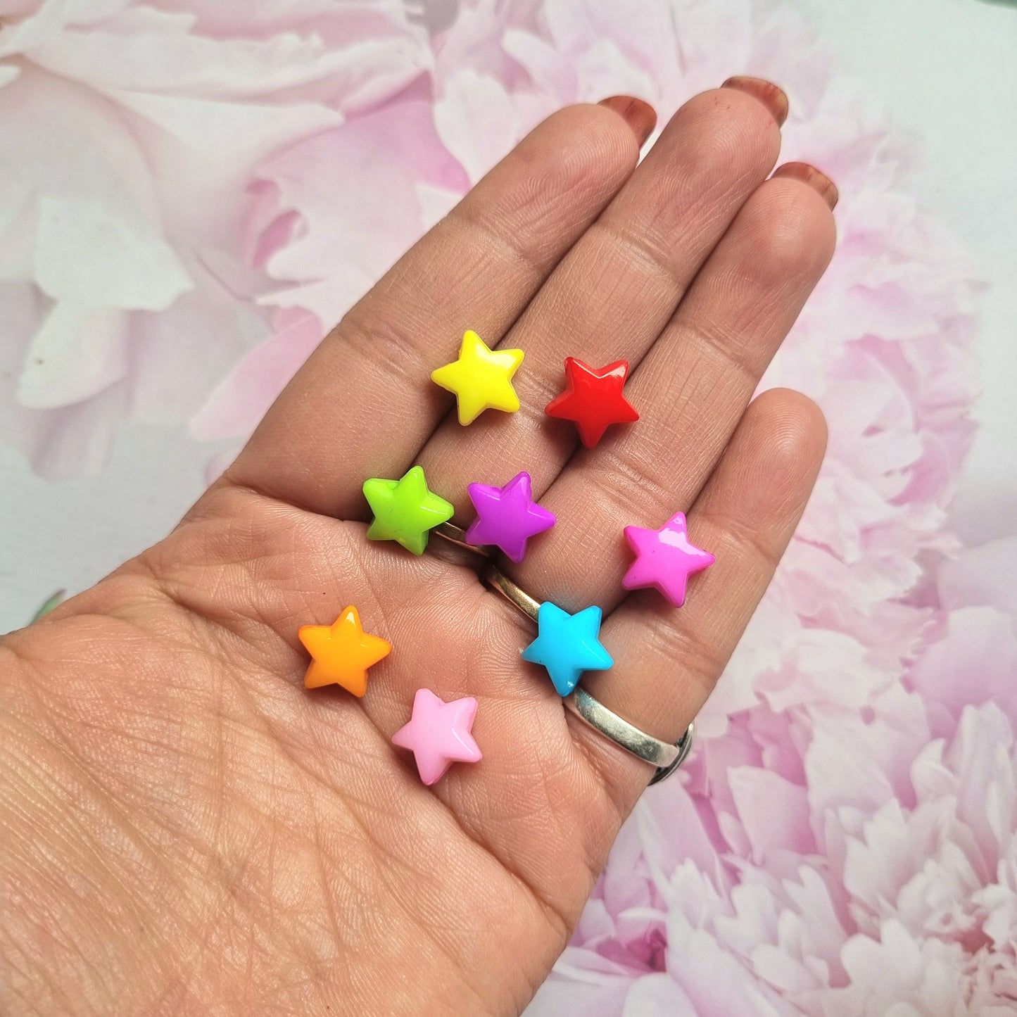 Acrylic Colorful Star Beads