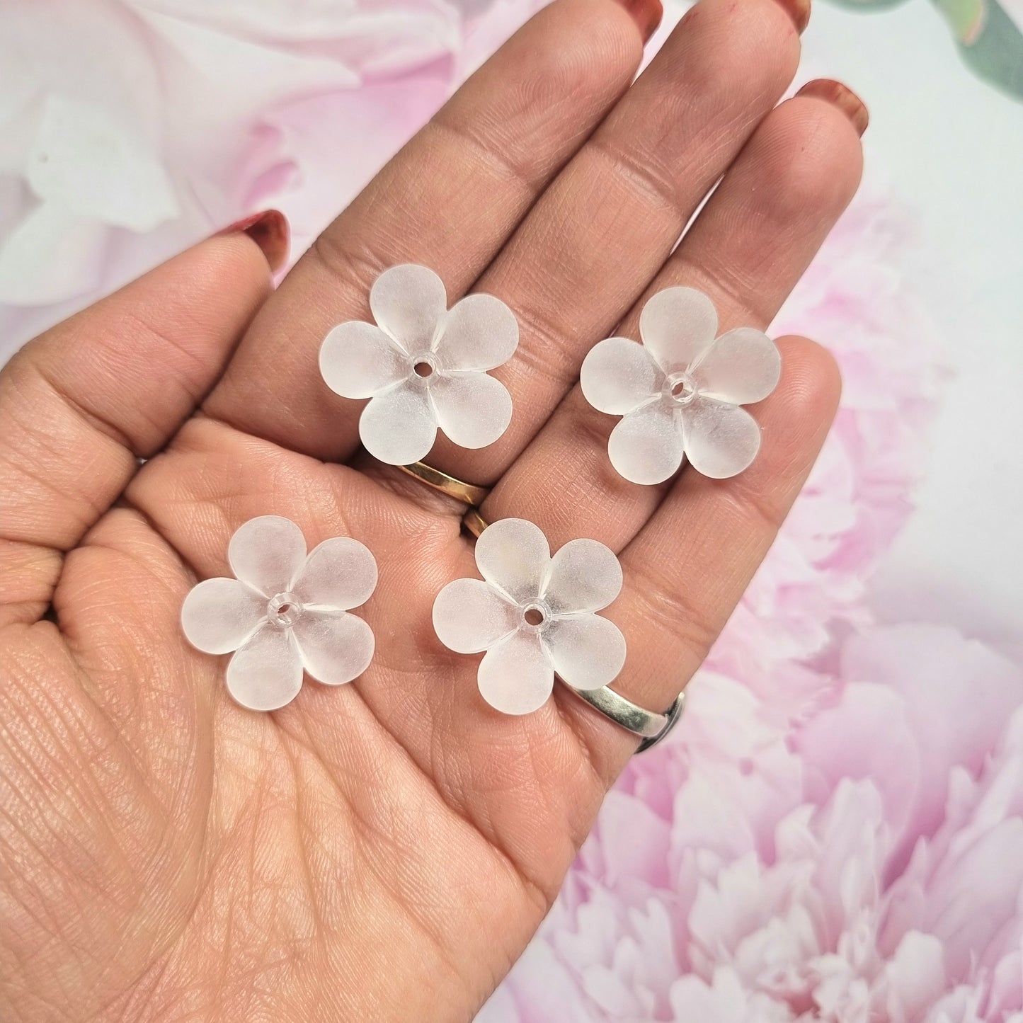 Acrylic Frost Flower Beads