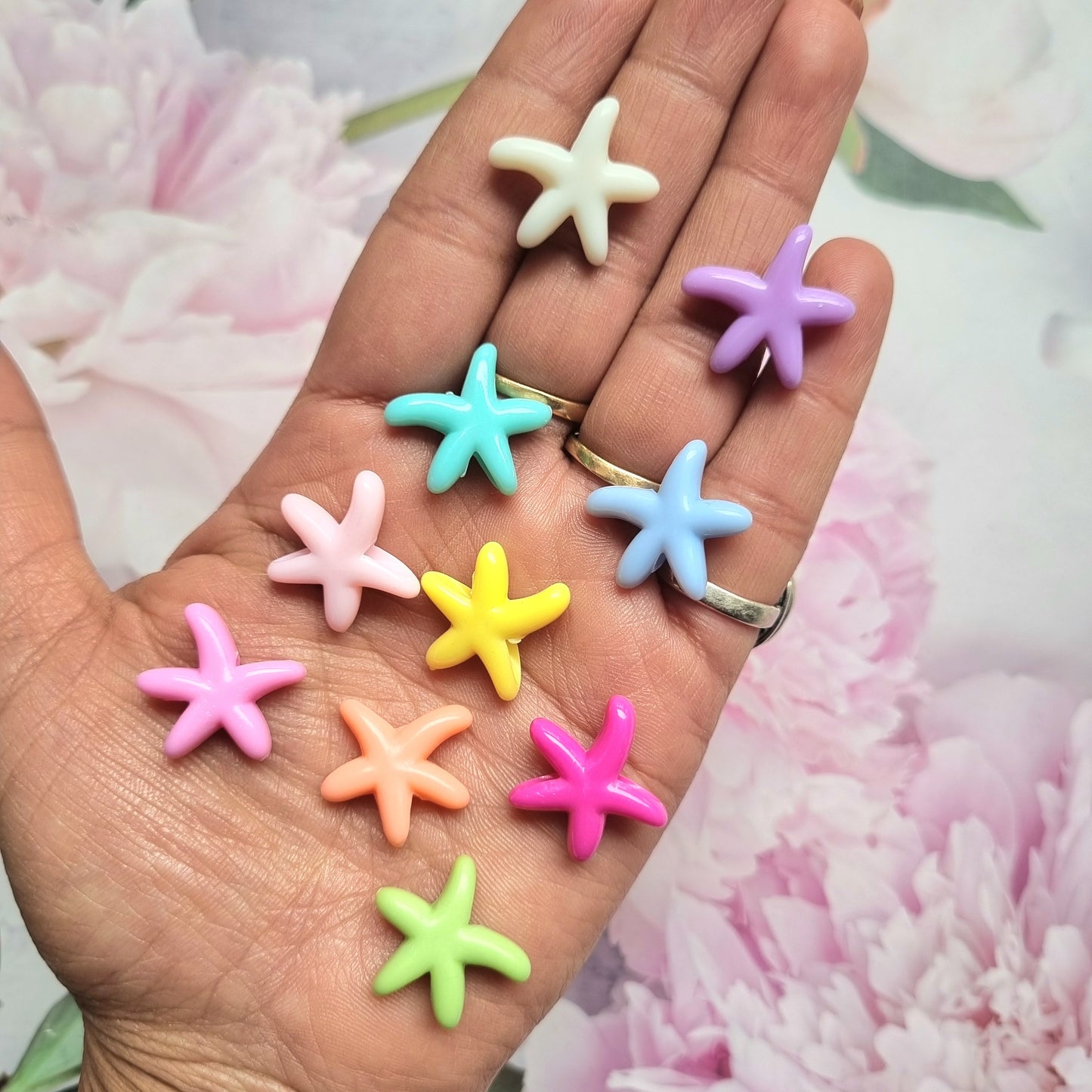 Acrylic Starfish Beads