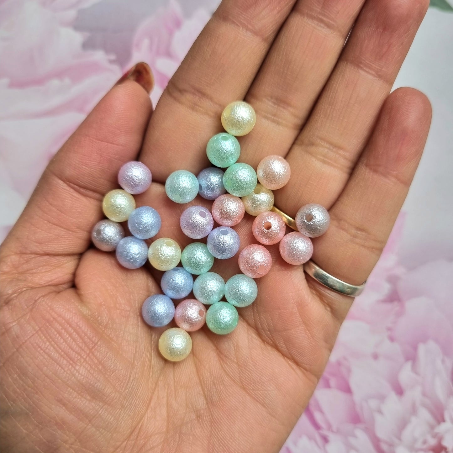 Acrylic Pastel Texture Beads