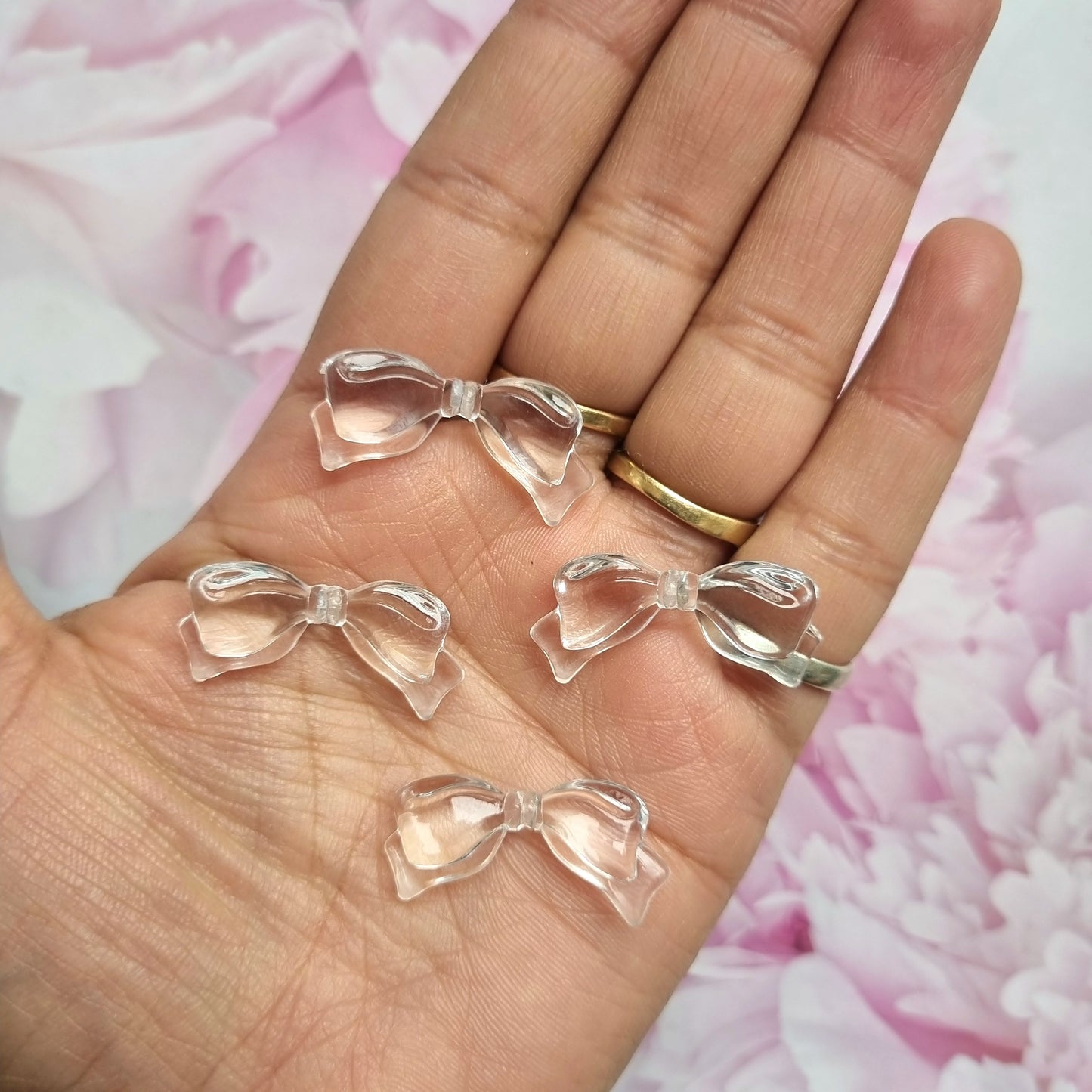 Acrylic Transparent Bow Beads