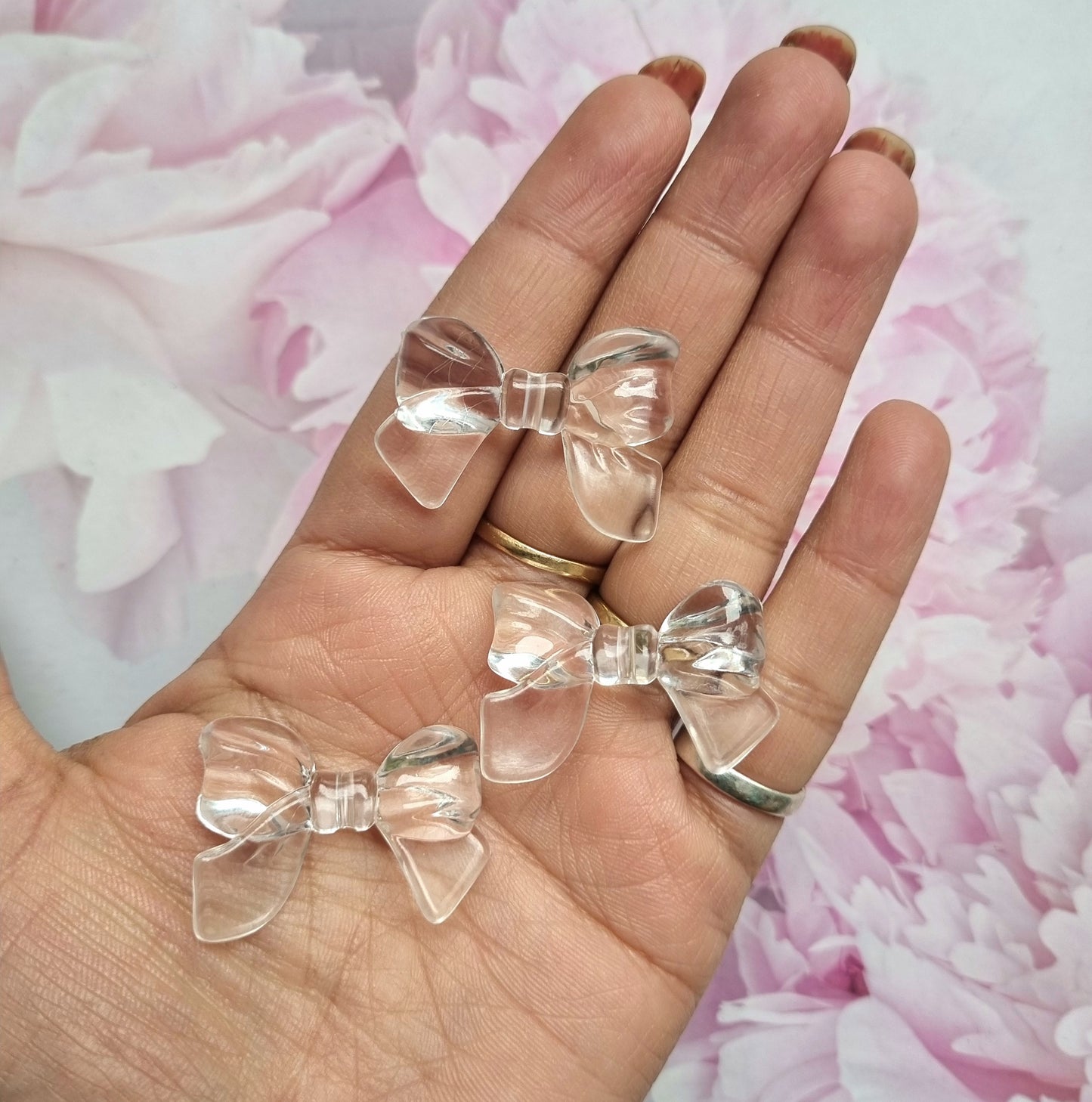 Acrylic Transparent Bow Beads