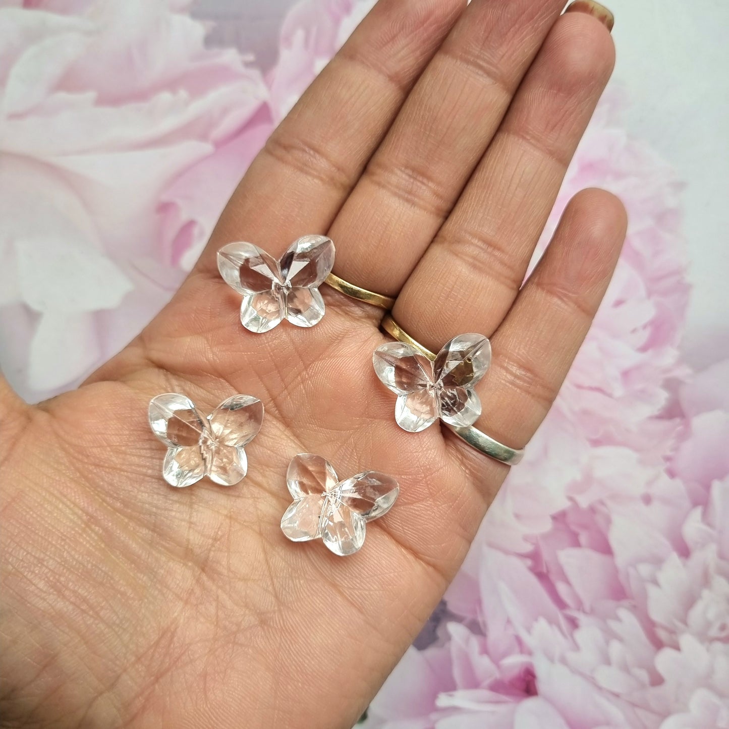 Acrylic Transparent Butterfly Beads