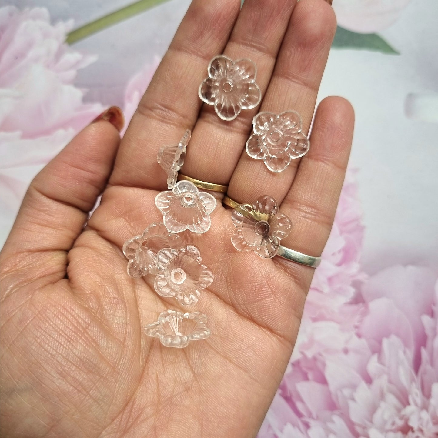 Acrylic Transparent Flower Caps