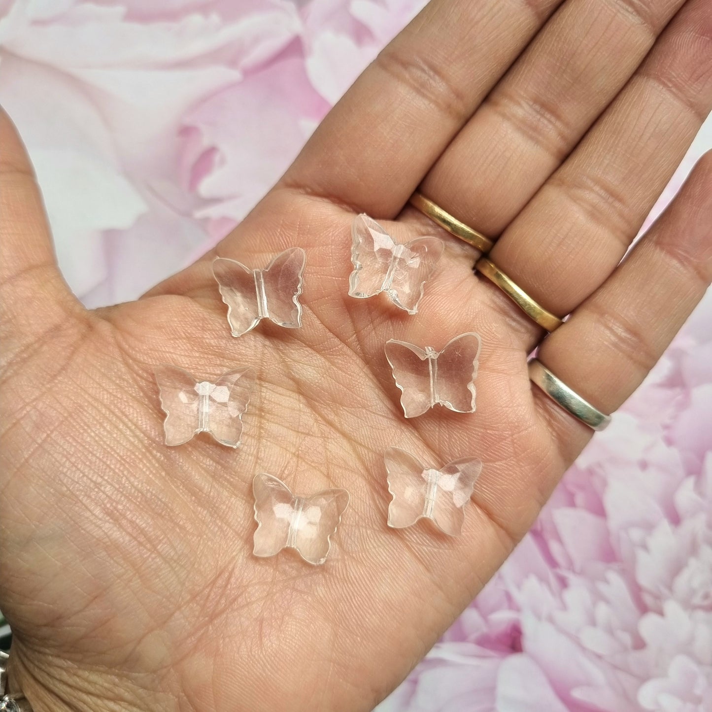 Acrylic Transparent Butterfly Beads