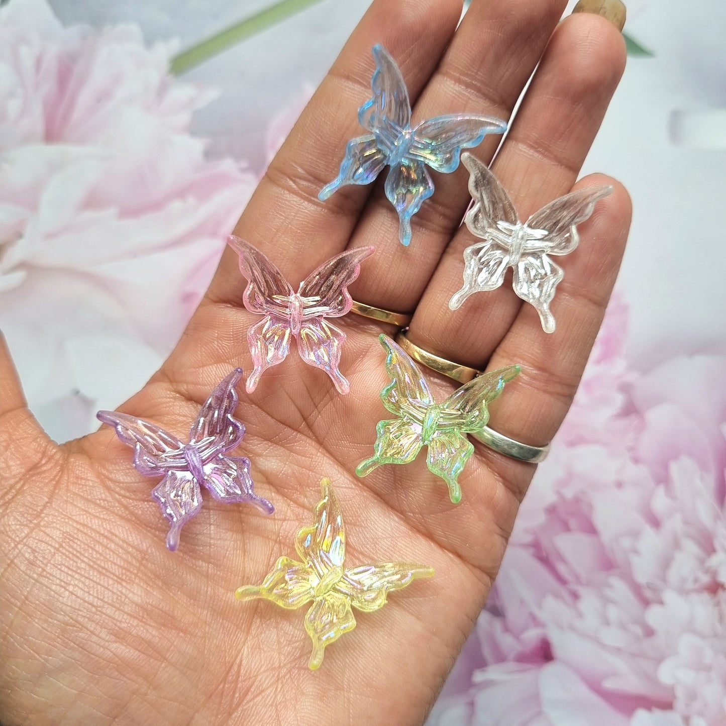 Acrylic Butterfly Beads