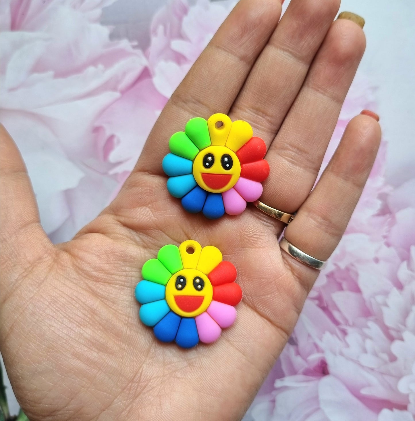 Silicon Charms - Flower Smiley