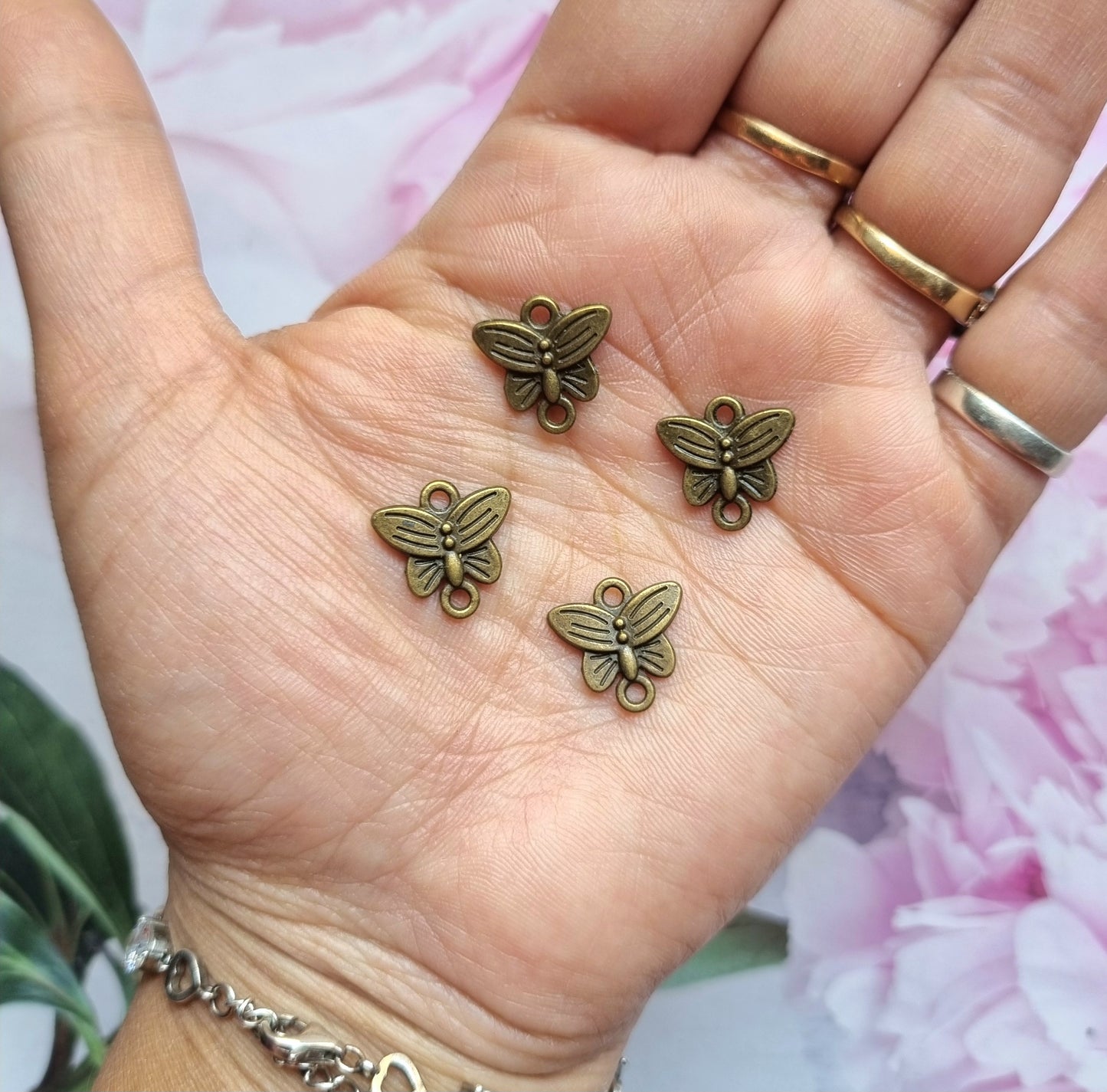 Antique Metal Charms - Butterfly