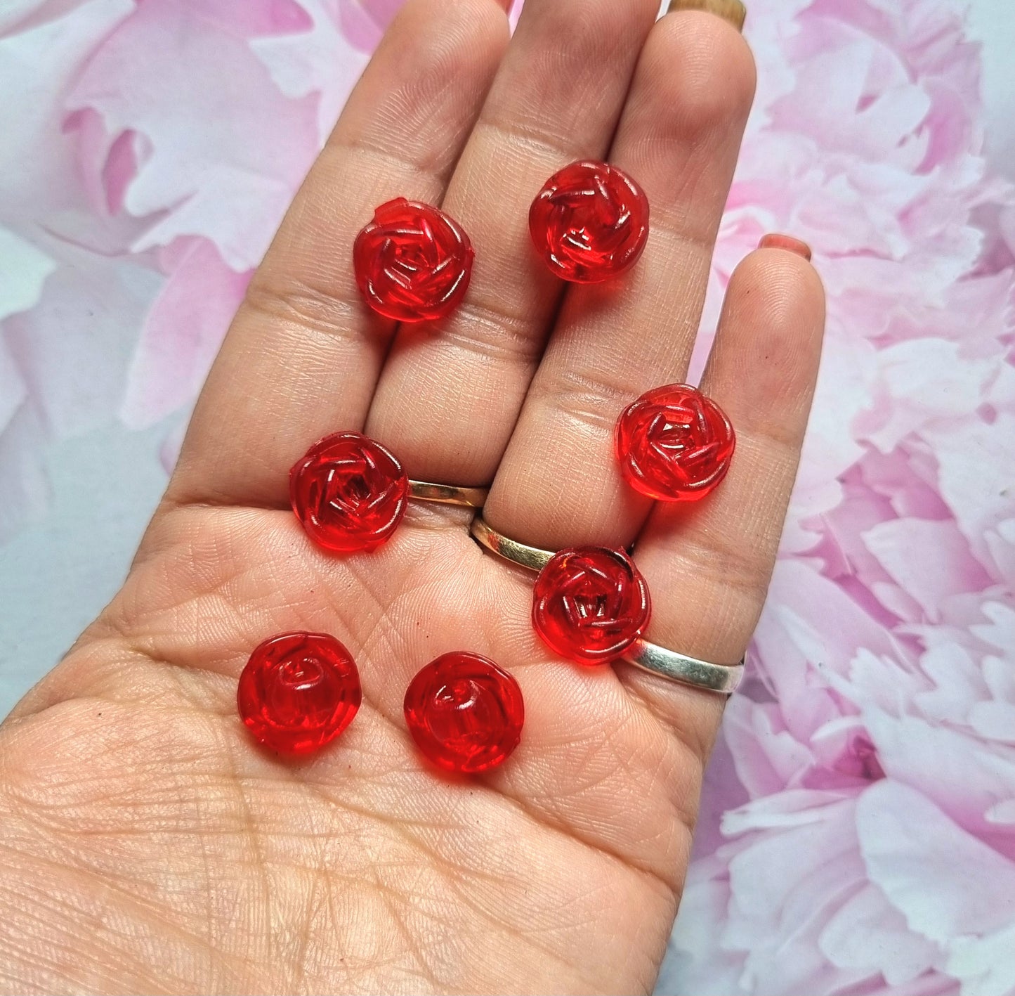 Transparent Rose Beads