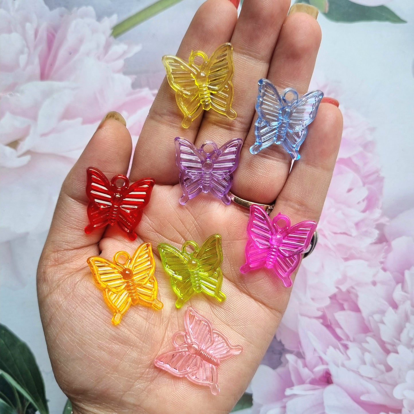 Acrylic Colorful Butterfly charms