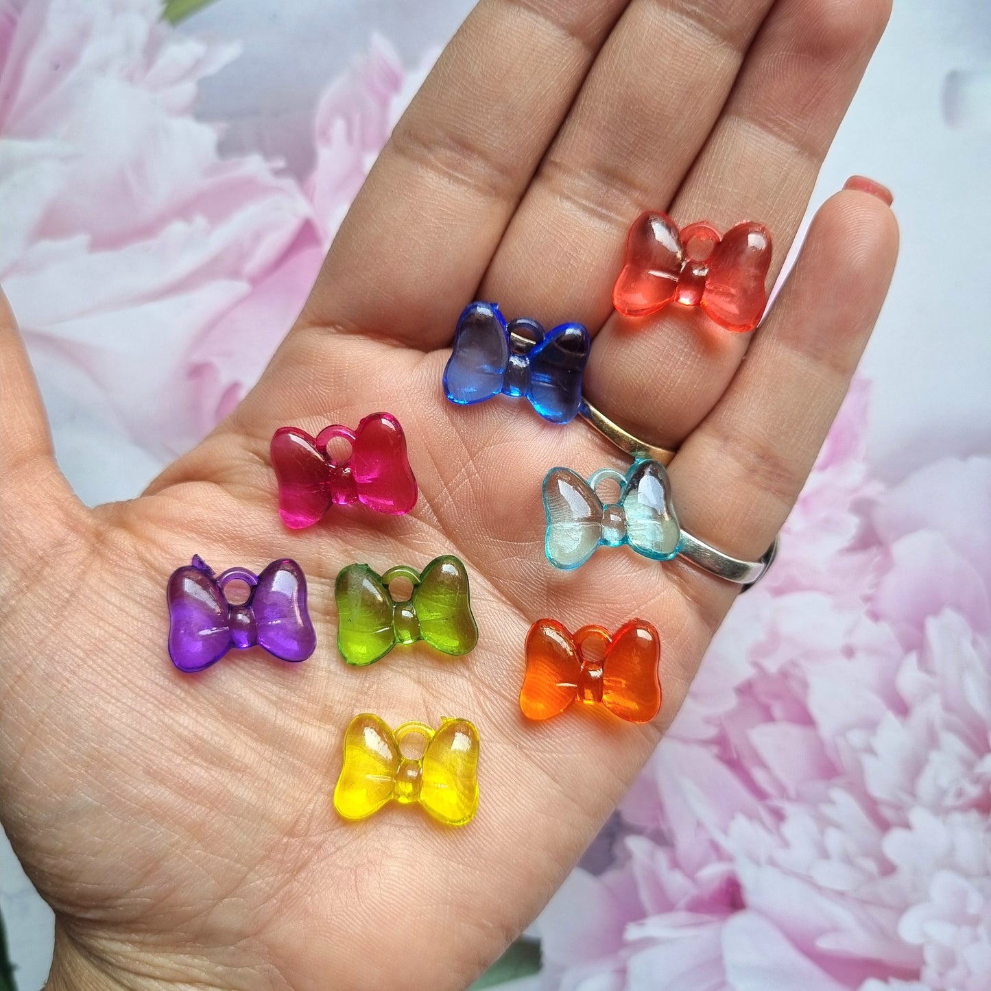 Acrylic Colorful Bow charms