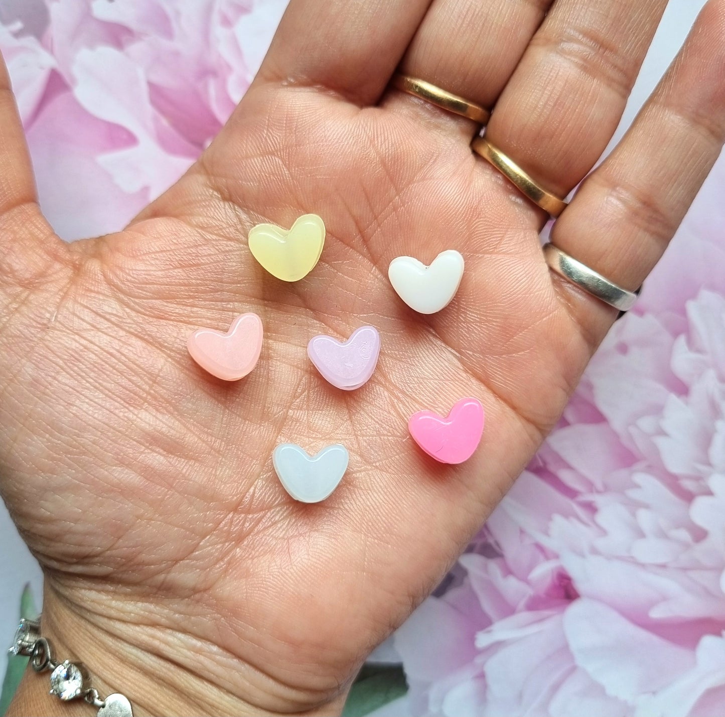 Jelly Heart Beads