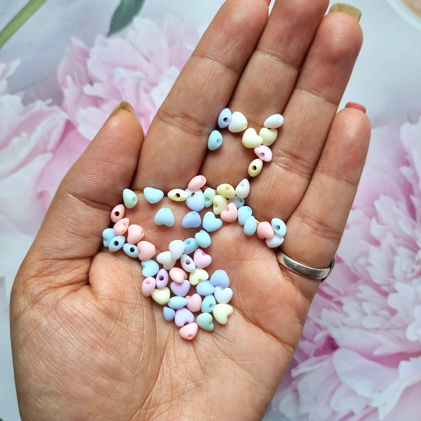 Pastel Heart Beads