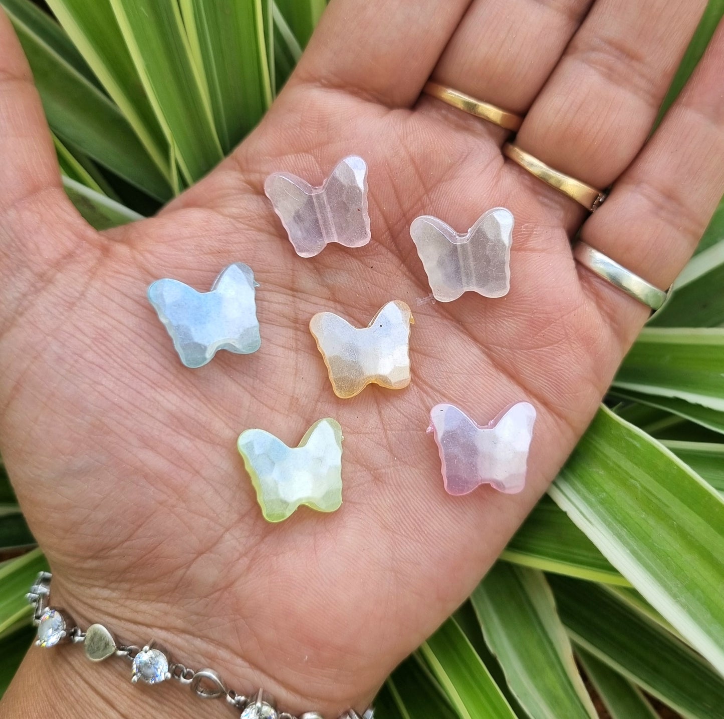 Acrylic colorful Pearlish Butterfly Beads