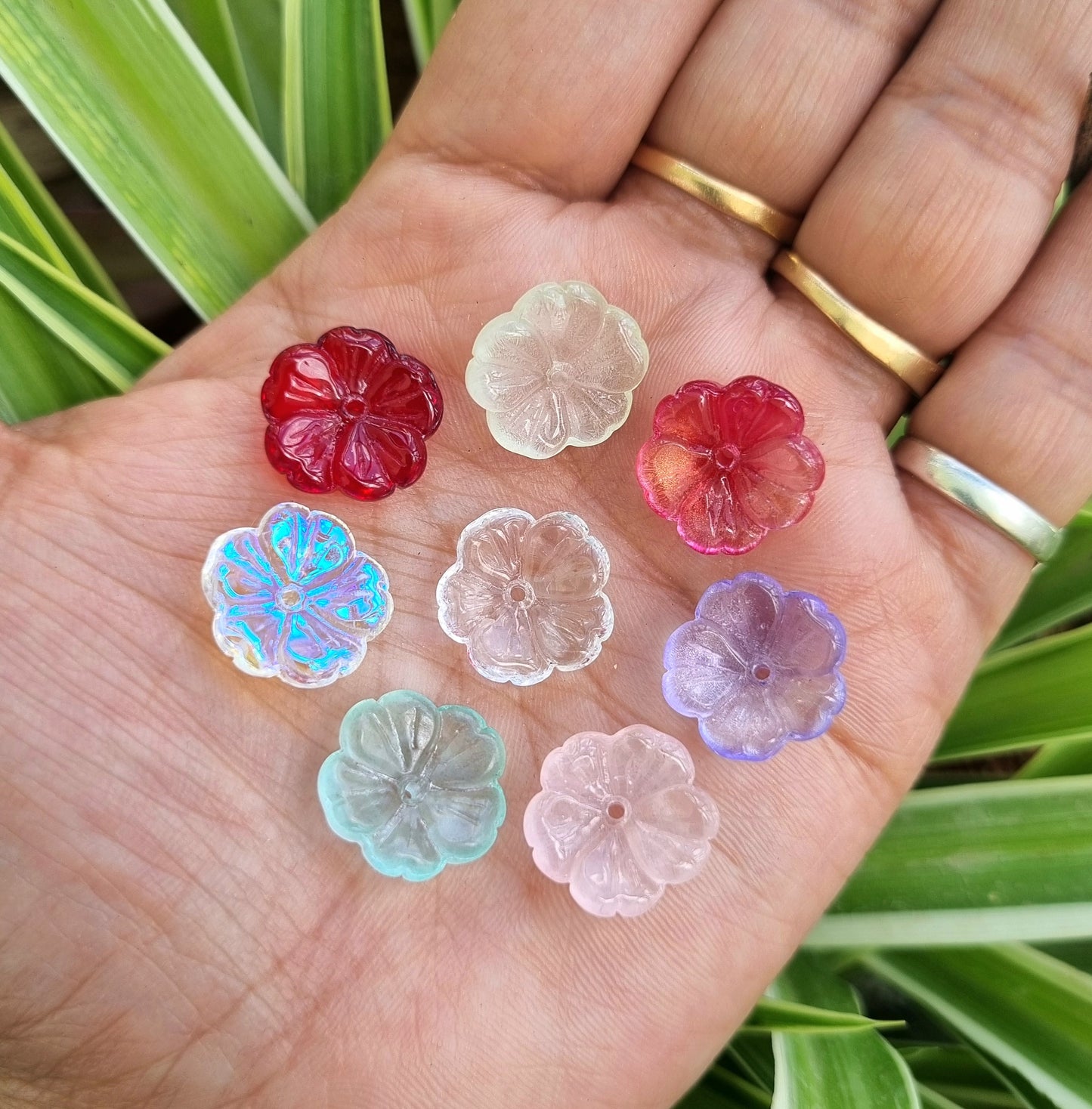 Glass Beads - Flower