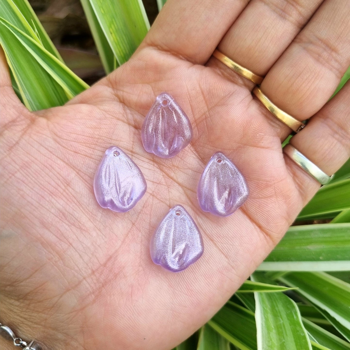 Glass Beads - Petal / Leaf