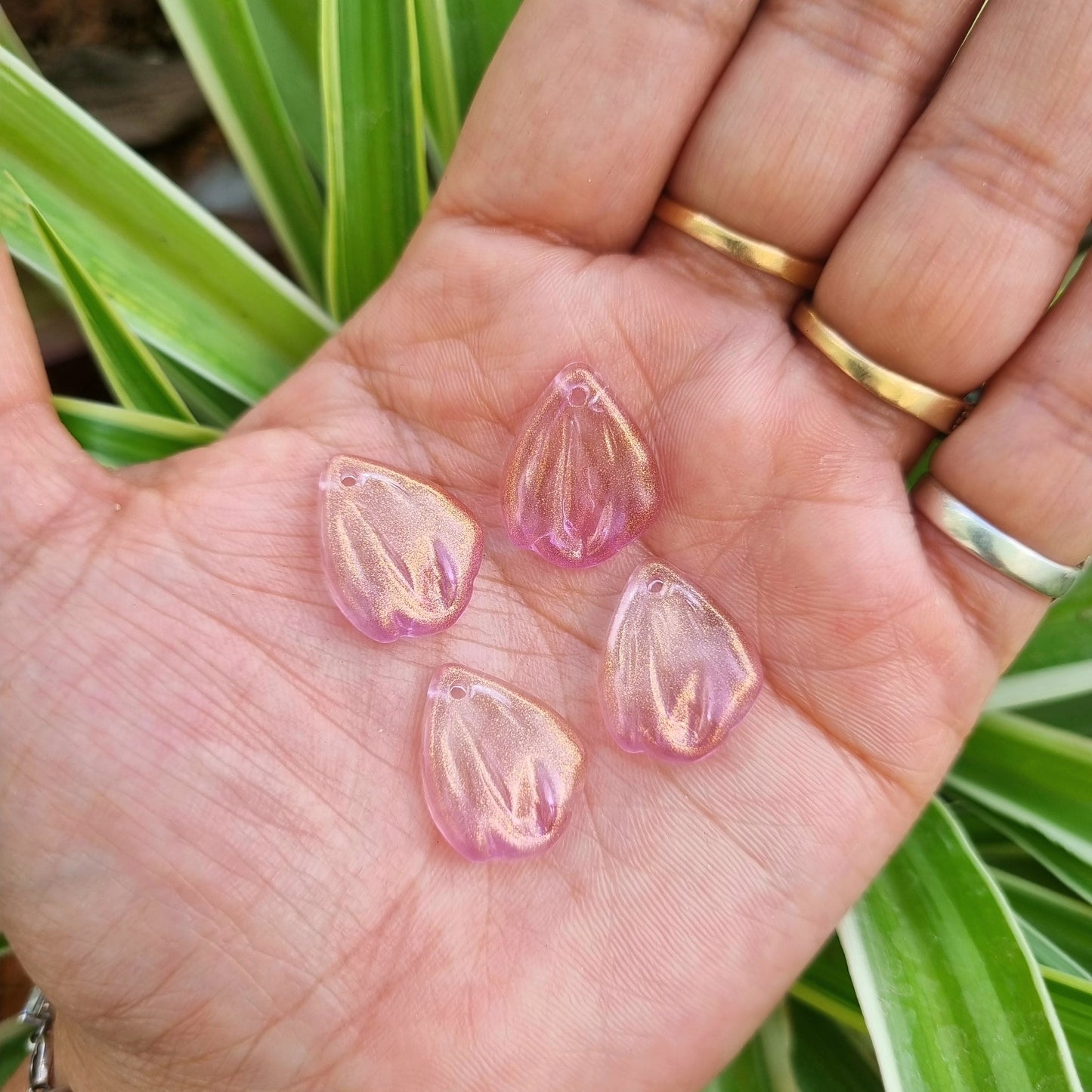 Glass Beads - Petal / Leaf