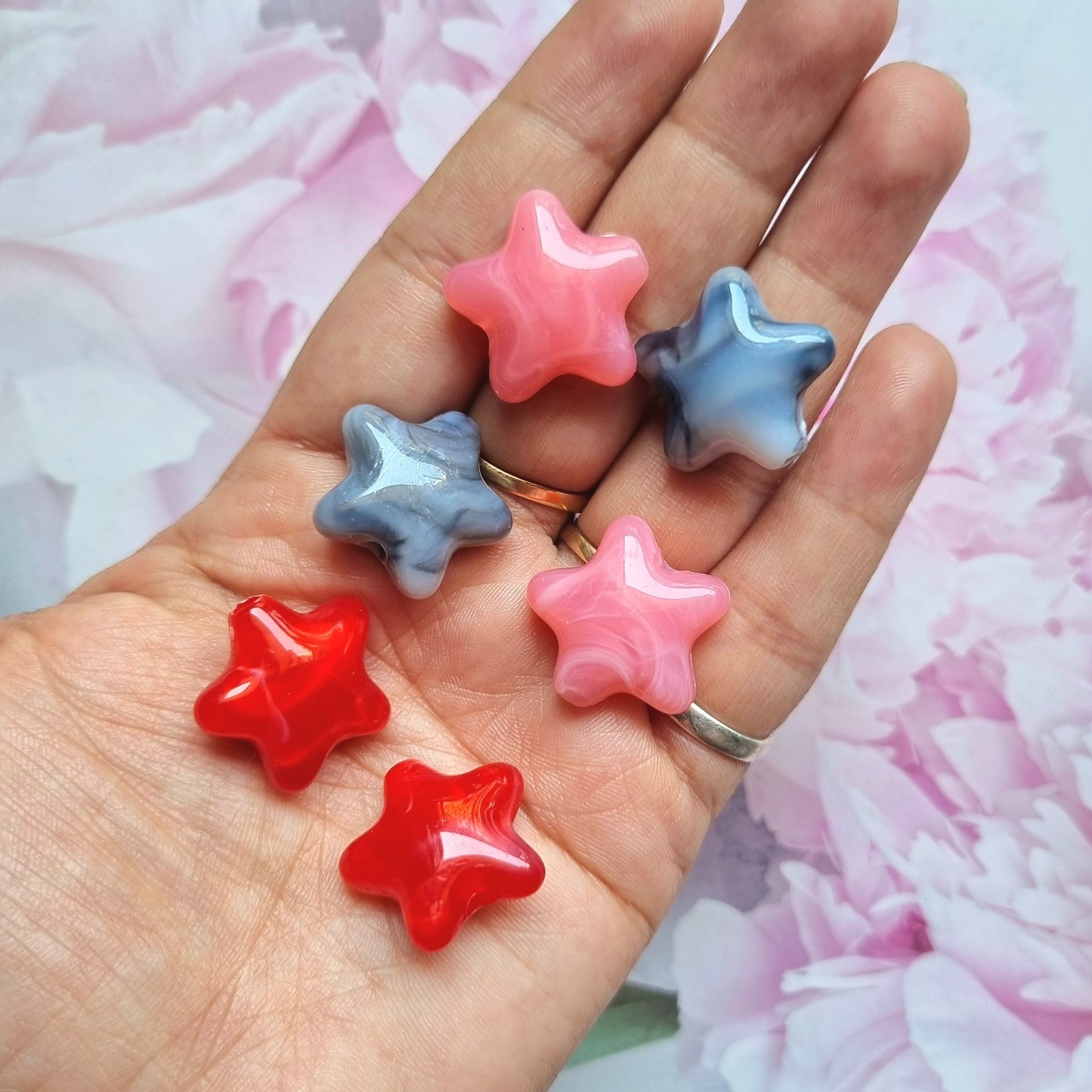 Marble Star Beads