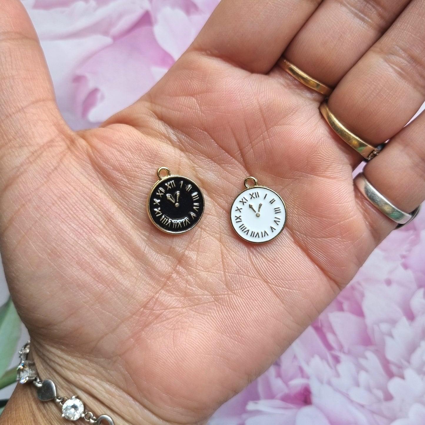 Enamel Charms - Clock