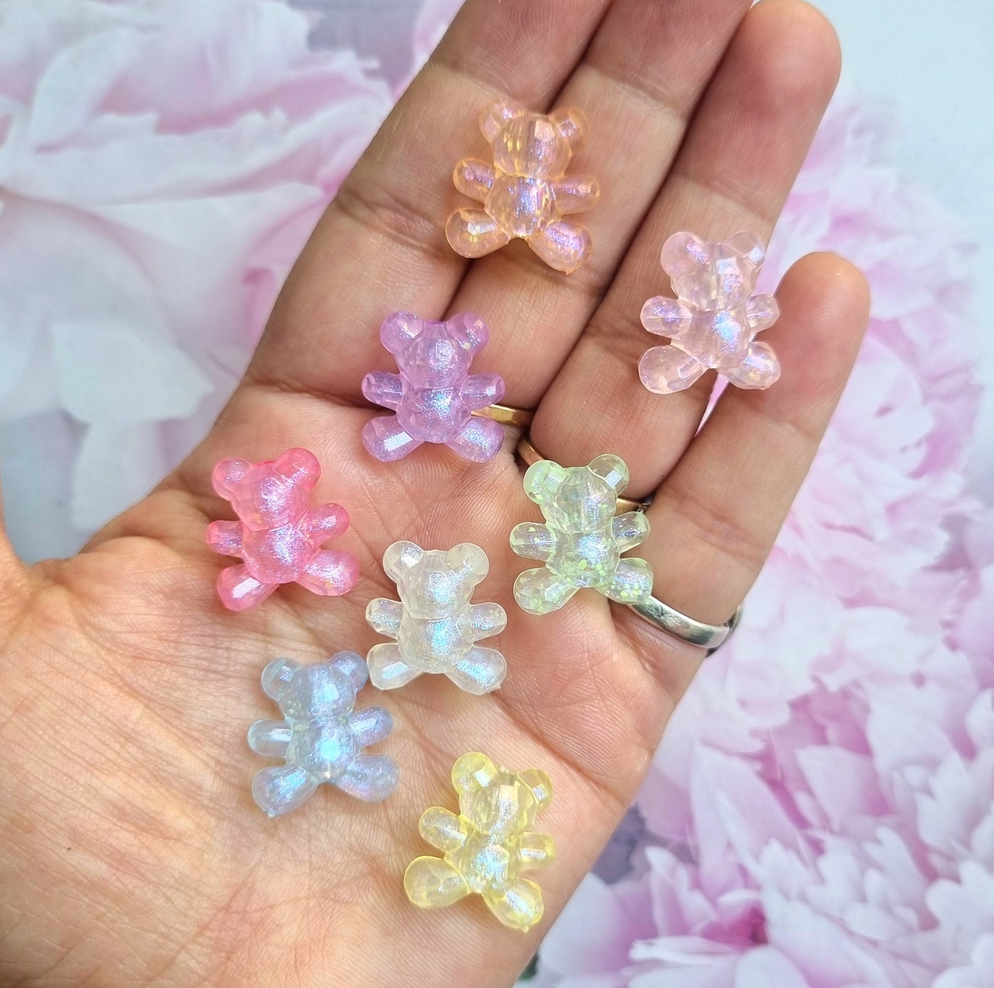 Acrylic Luminous Teddy beads