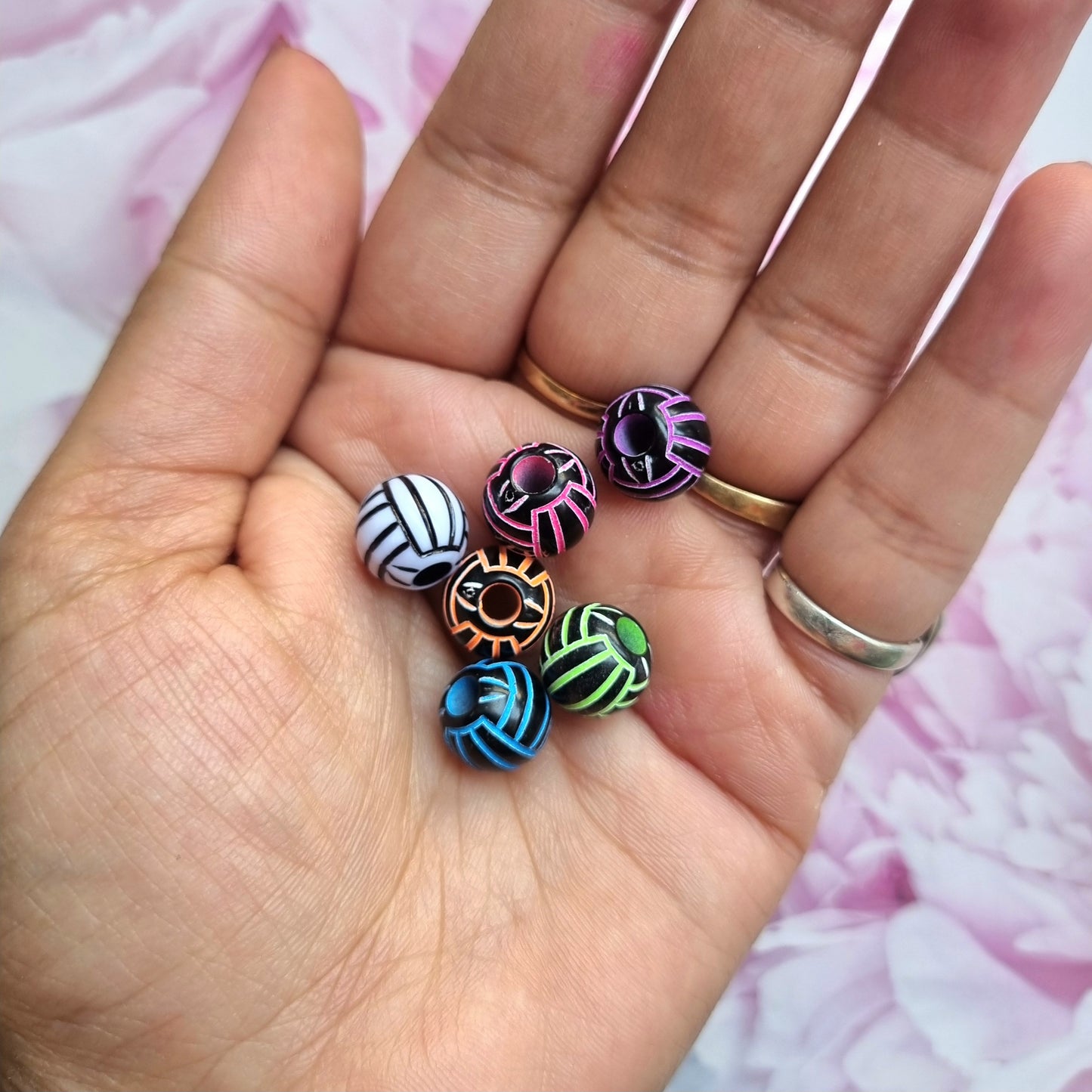 Acrylic Volley Ball Beads