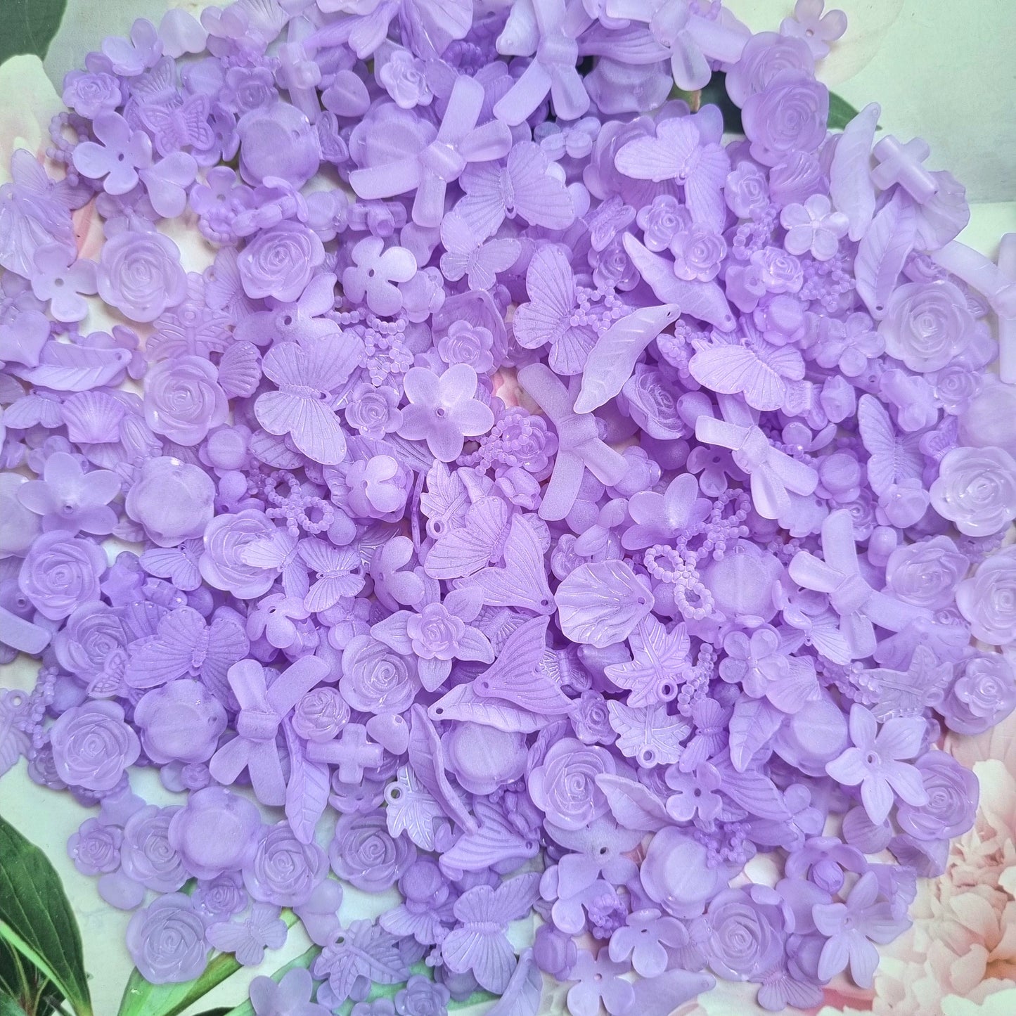 Acrylic Frost Bead Soup - Lavender