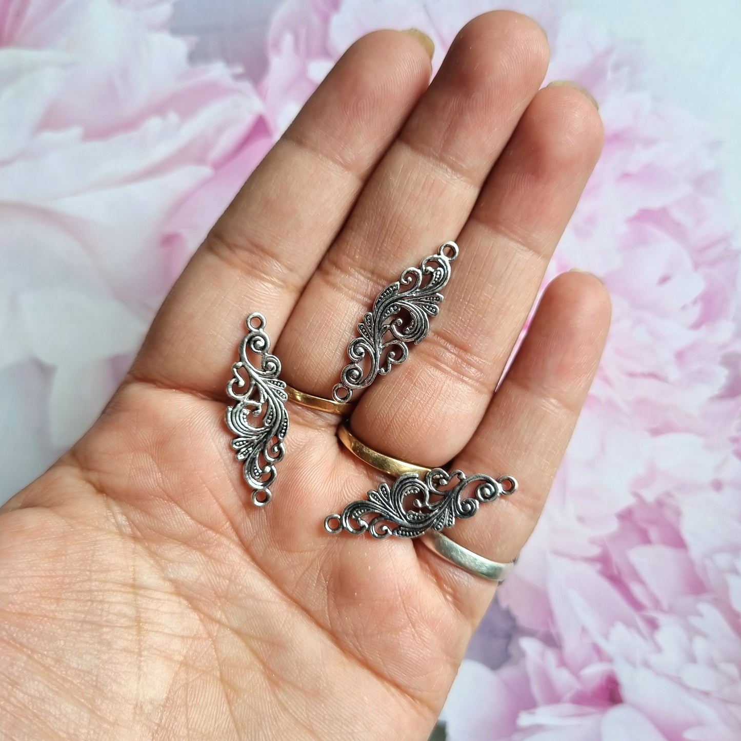 Metal Charms - Flower Connector