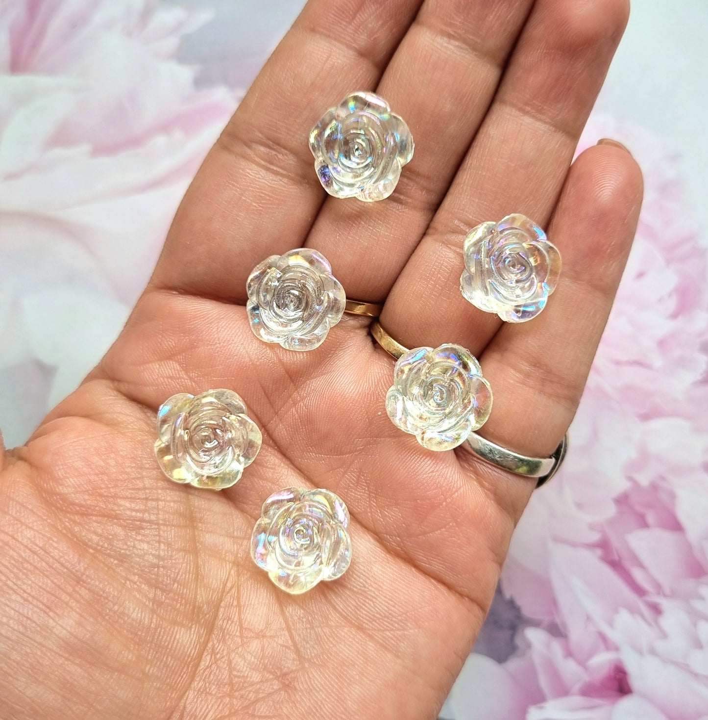 Transparent Rose Beads