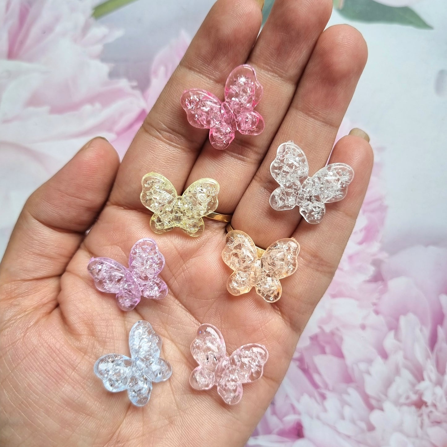Crackle Butterfly Beads