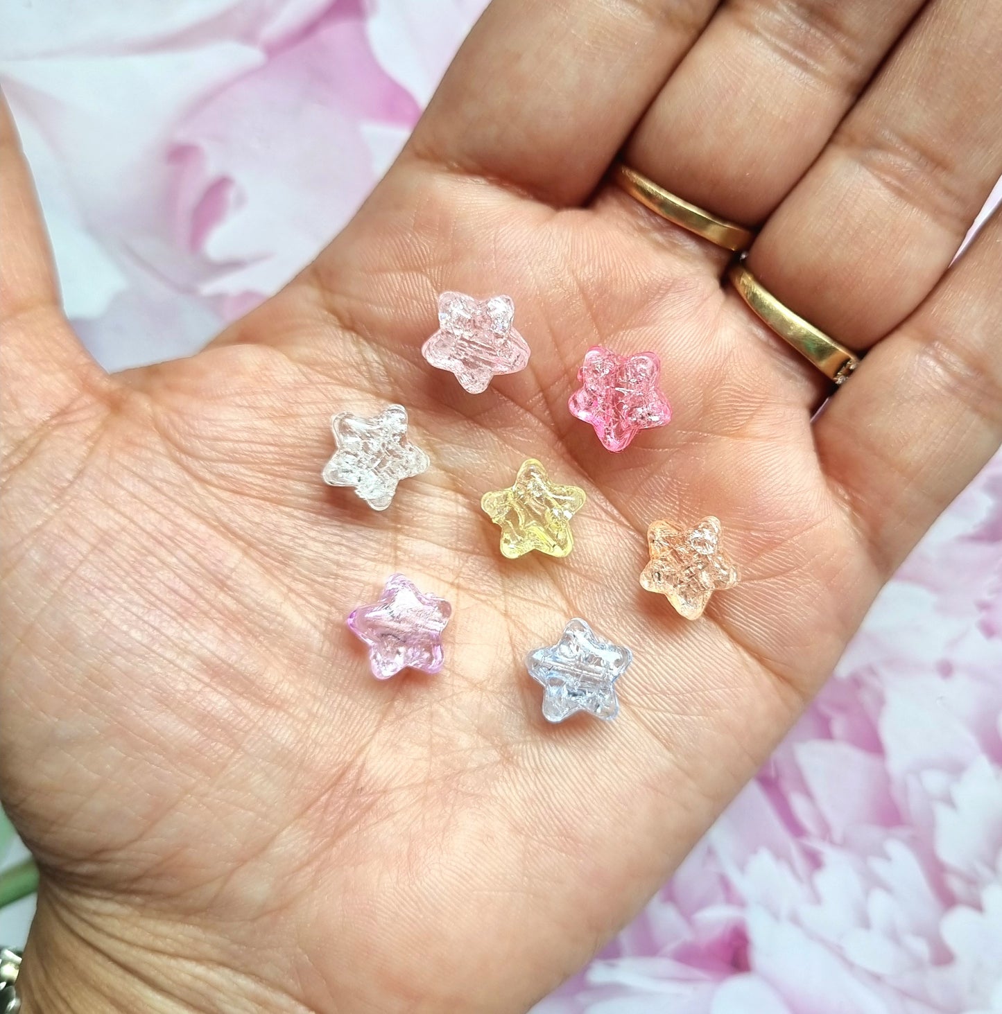 Crackle Star Beads