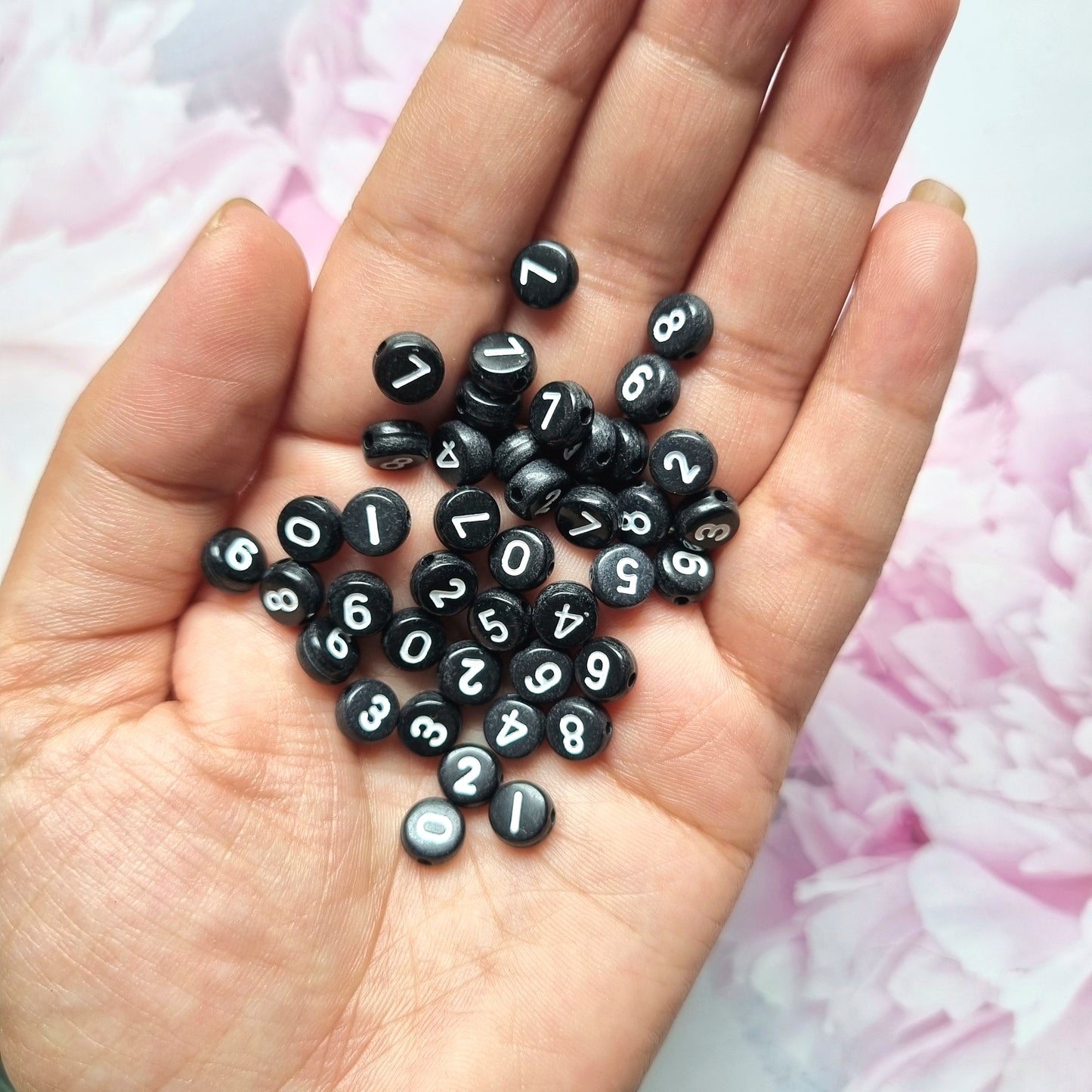 B&W Number Beads