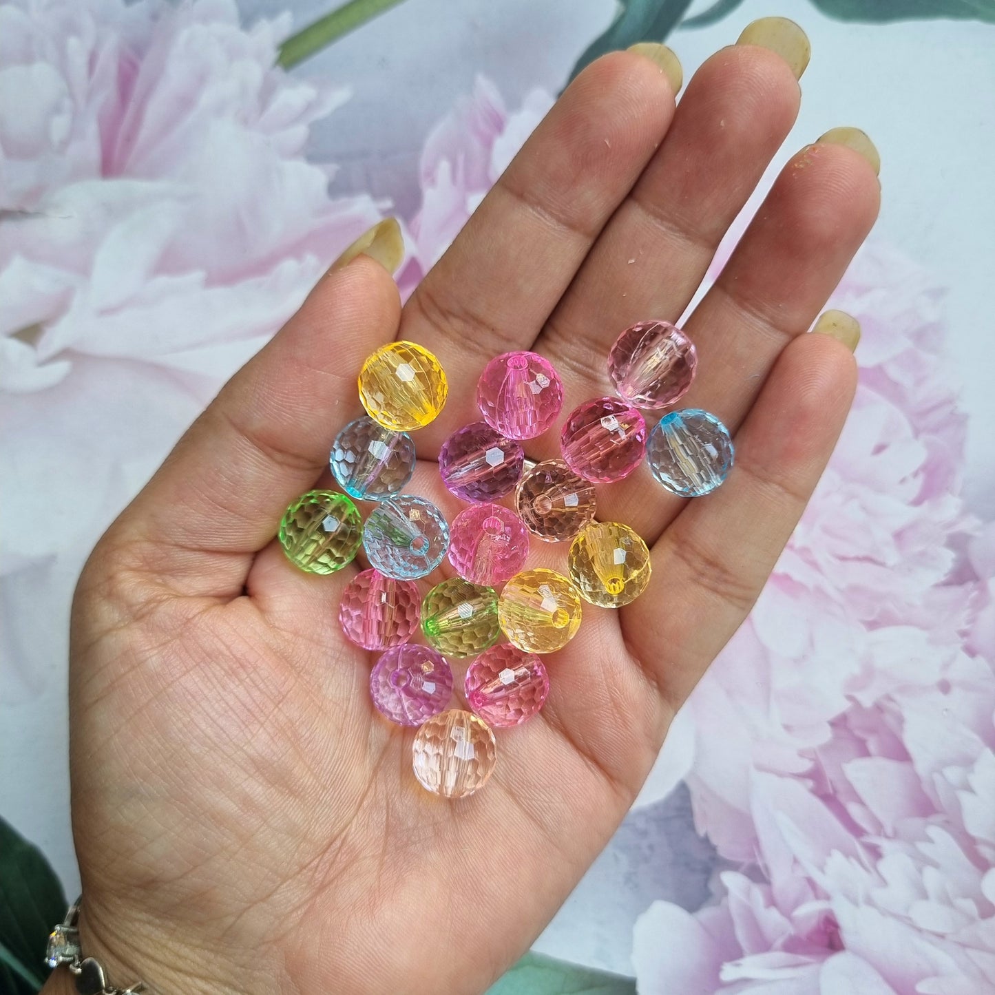 Transparent Colorful Round Beads (12mm)