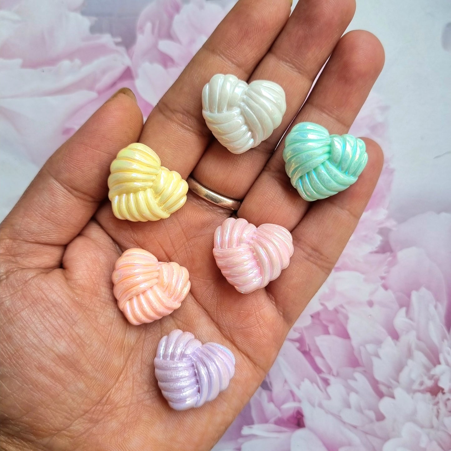 Acrylic Heart Beads