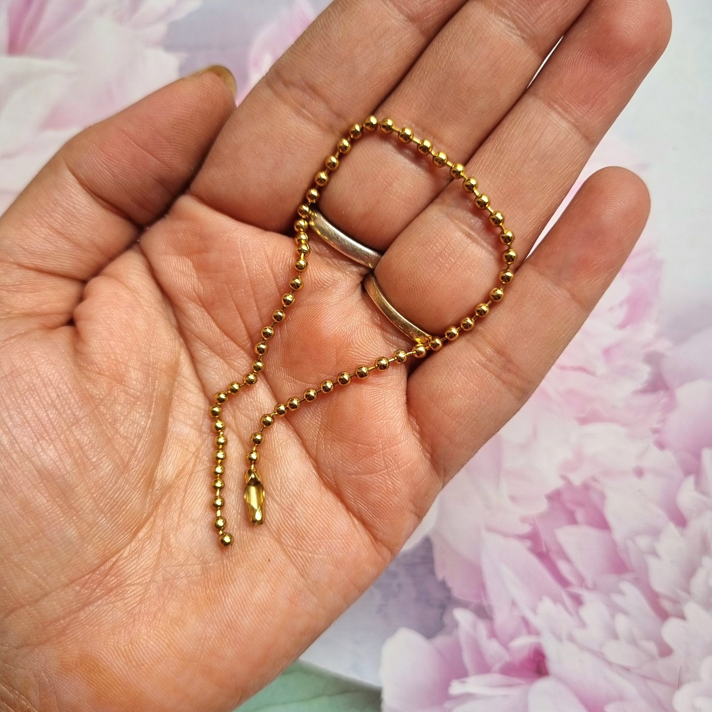 Golden Iron Ball Chain / Tag Chain