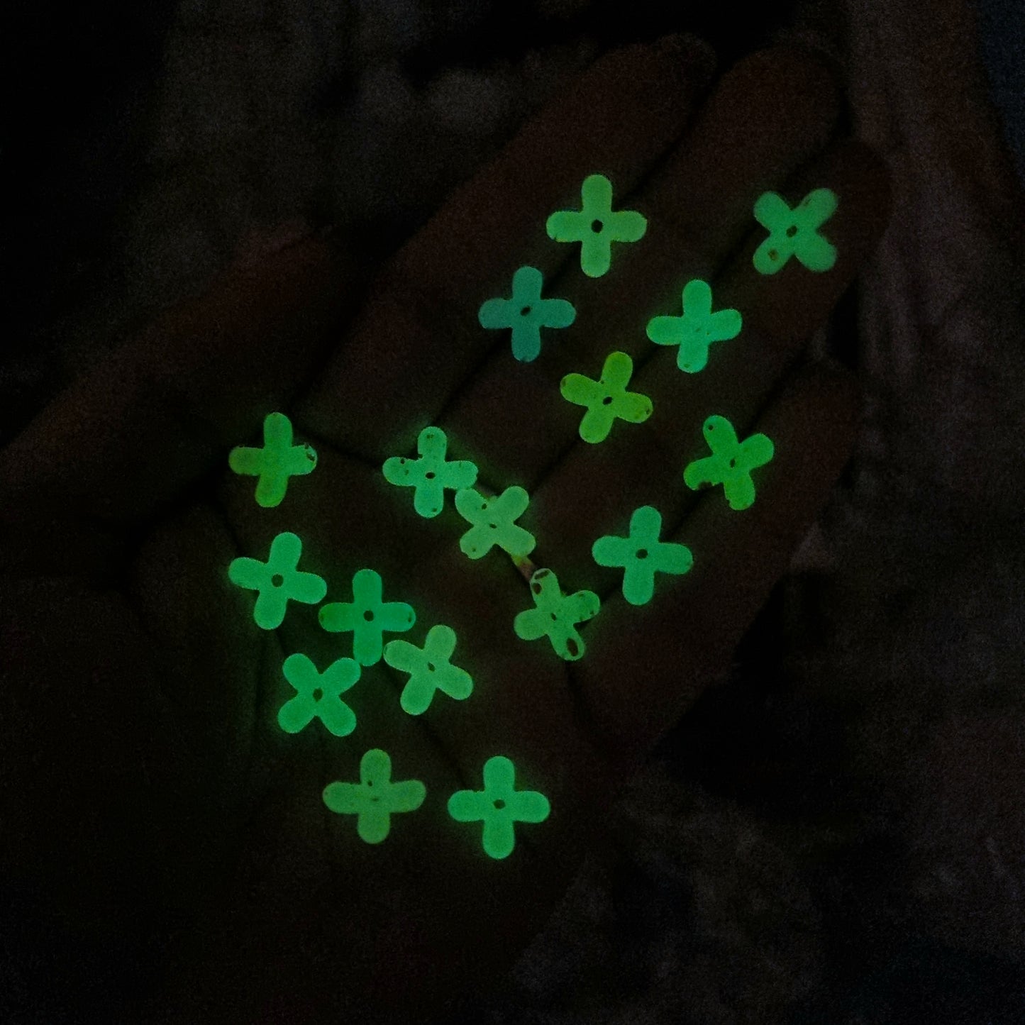 Luminous Golden Foiled Flower caps