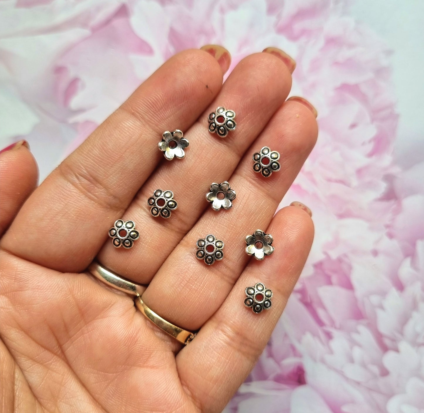 Metal Beads - Flower caps 03