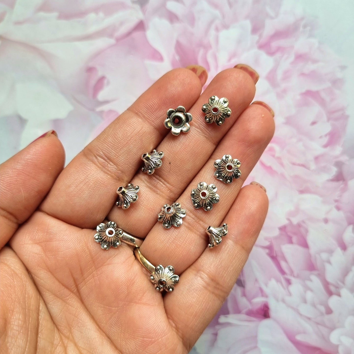 Metal Beads - Flower caps 06