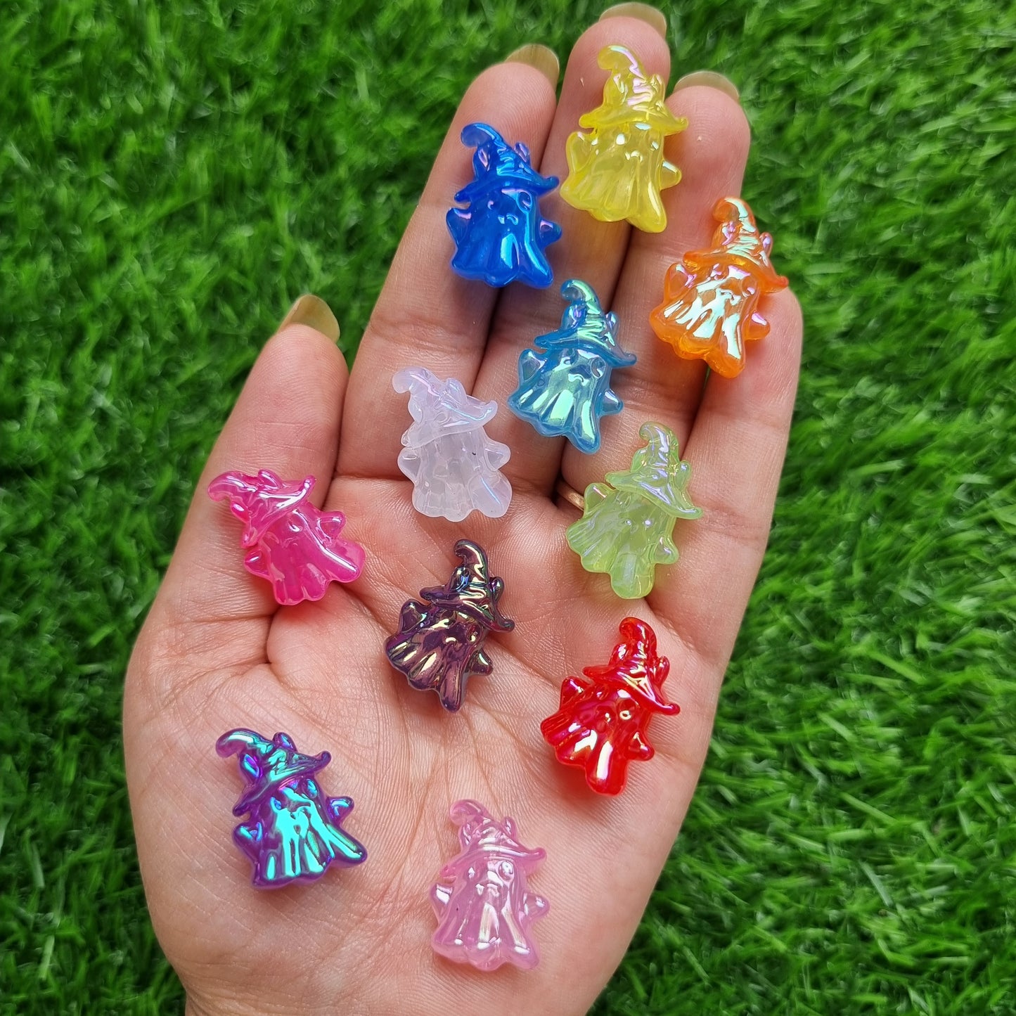 UV Plated Acrylic Ghost Beads
