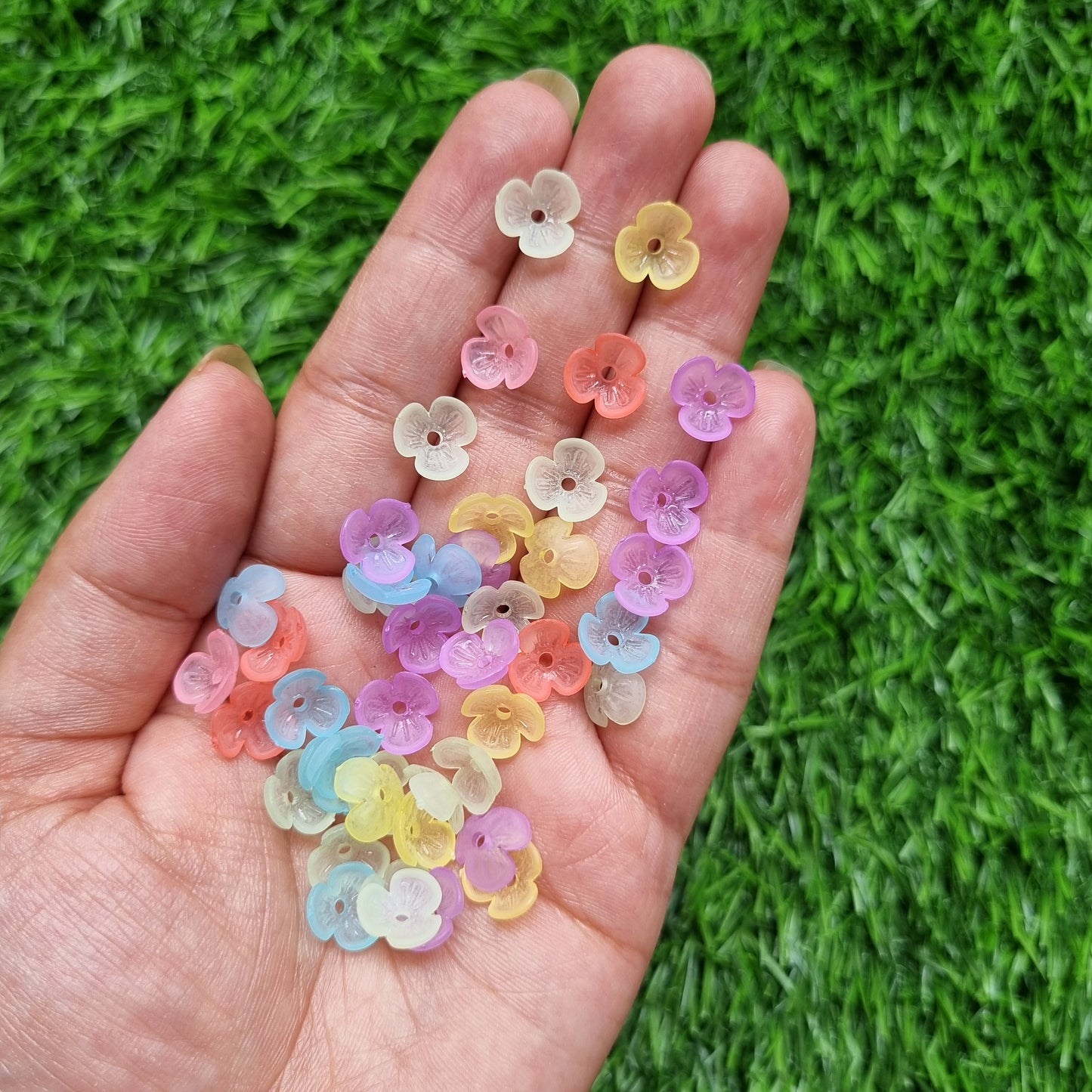 Acrylic Frost pastel Flower Caps