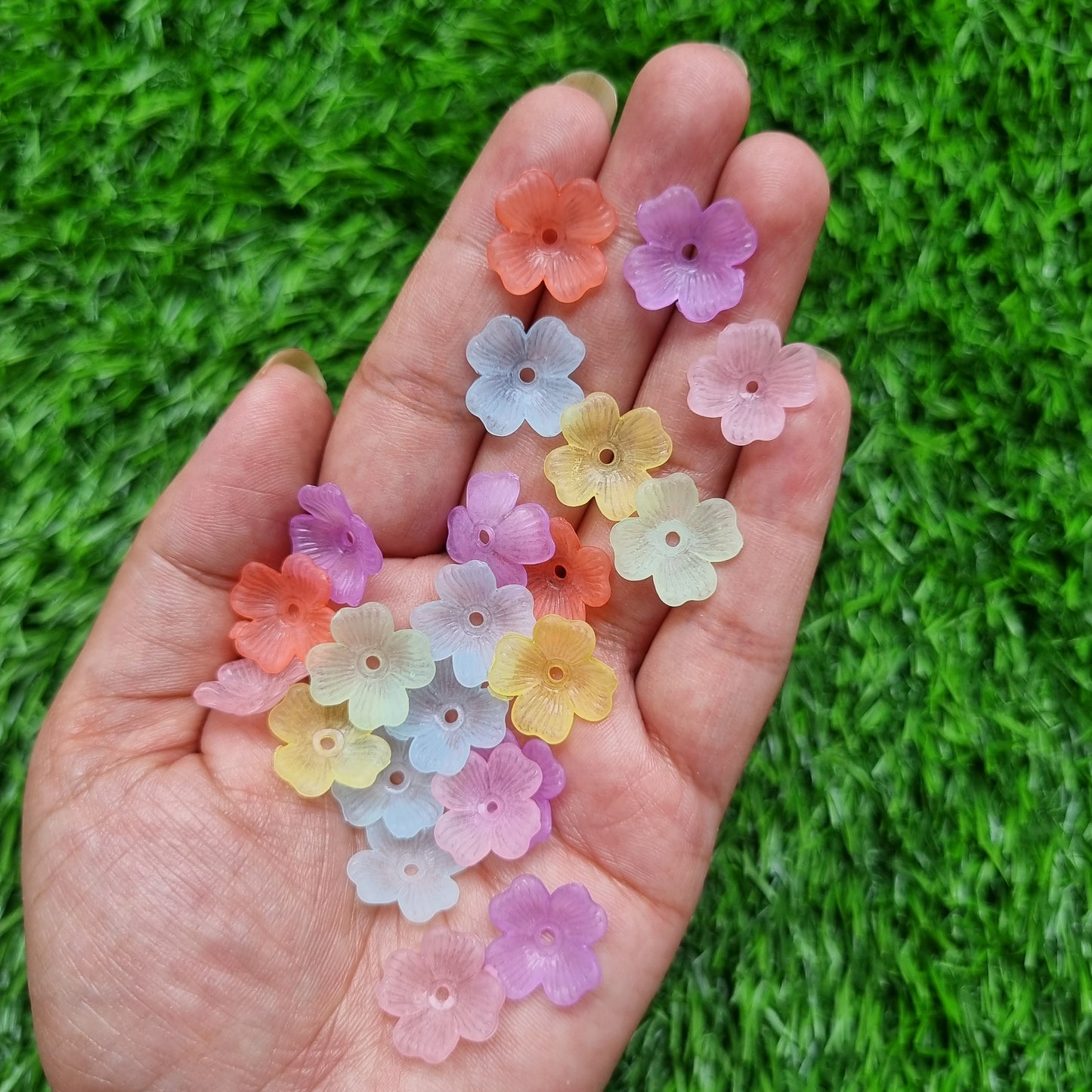 Acrylic Frost pastel Flower Caps