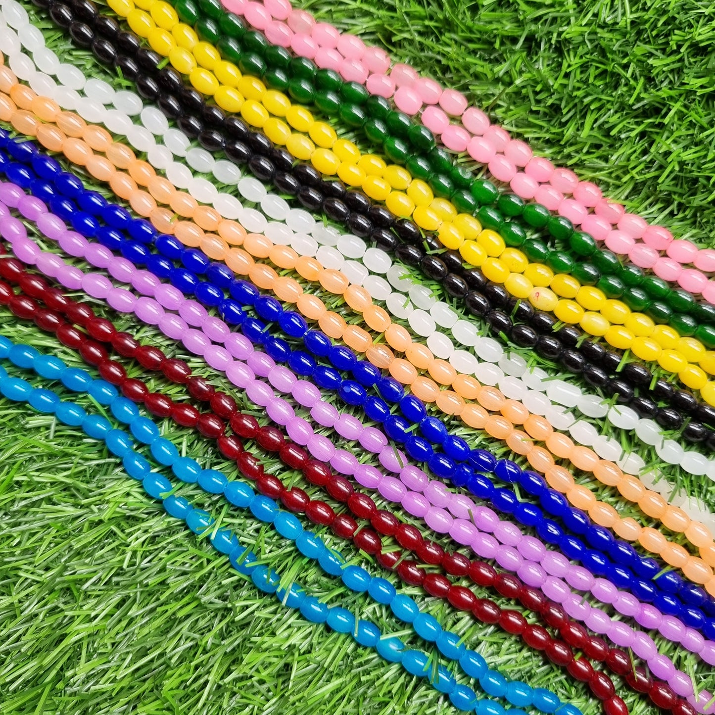 Glass Beads - Oval Shape