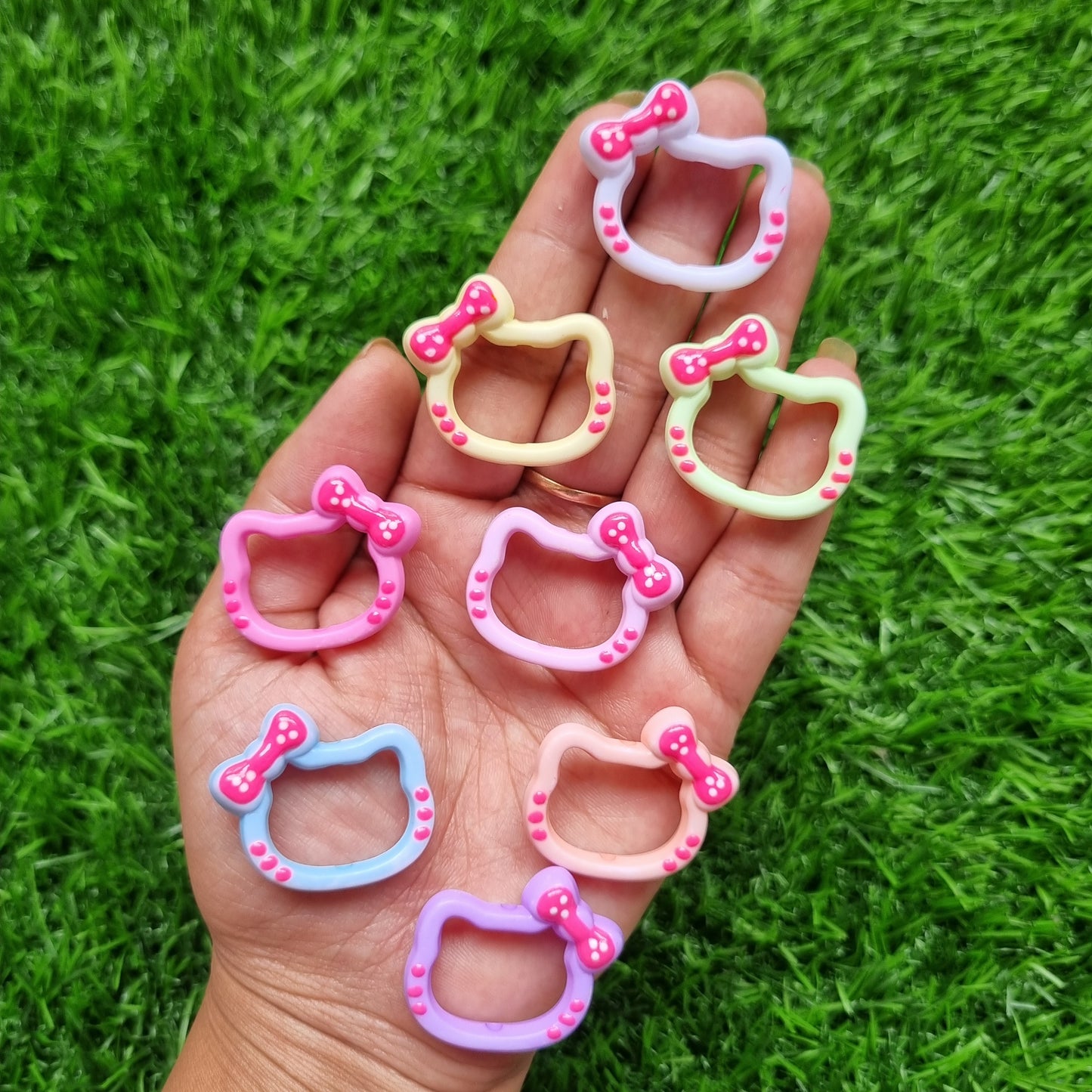 Acrylic Hollow Kitty Beads