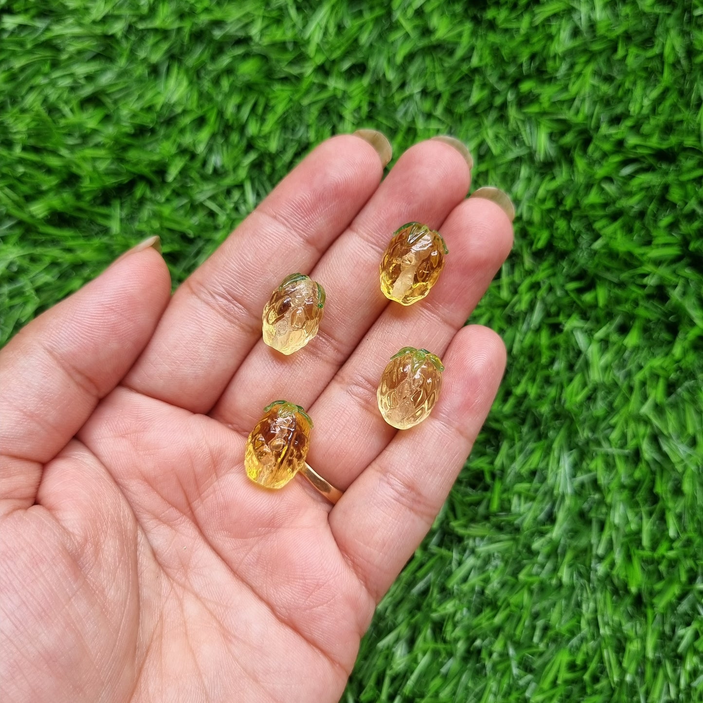 Lampwork Glass Beads - Pineapple