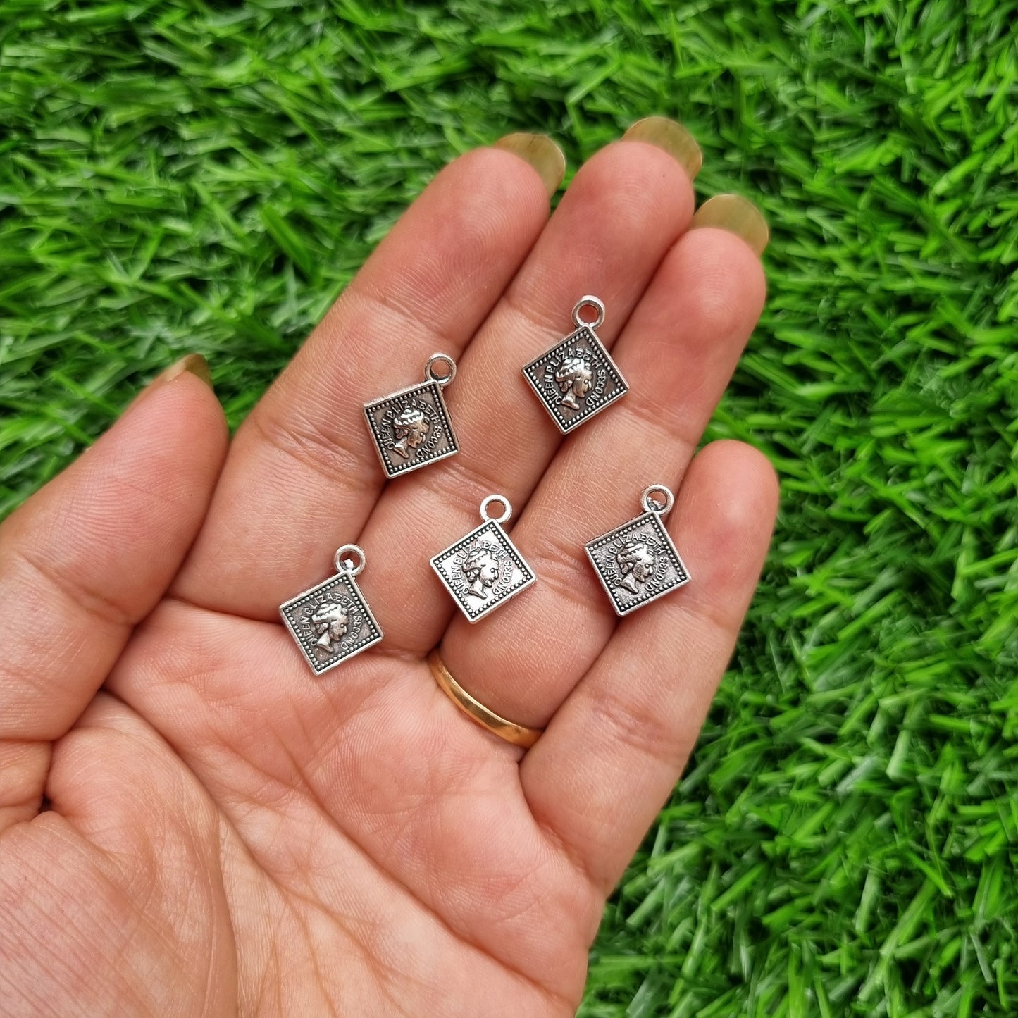 Metal Charms - Square Coin