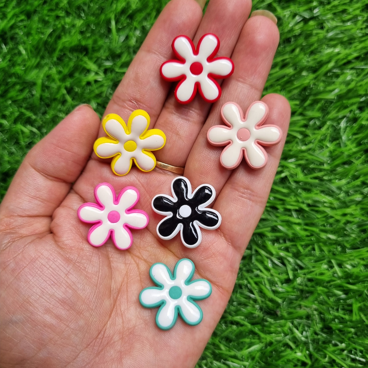 Acrylic Enamel Flower Bead